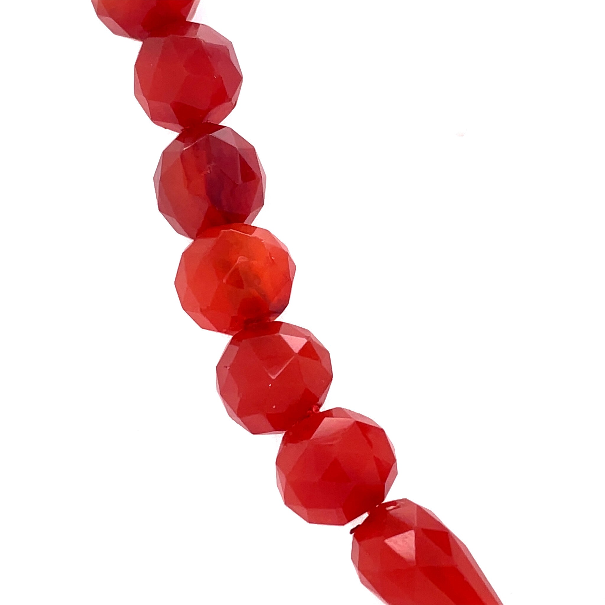 Vintage carnelian necklace with gold clasp 14 kt