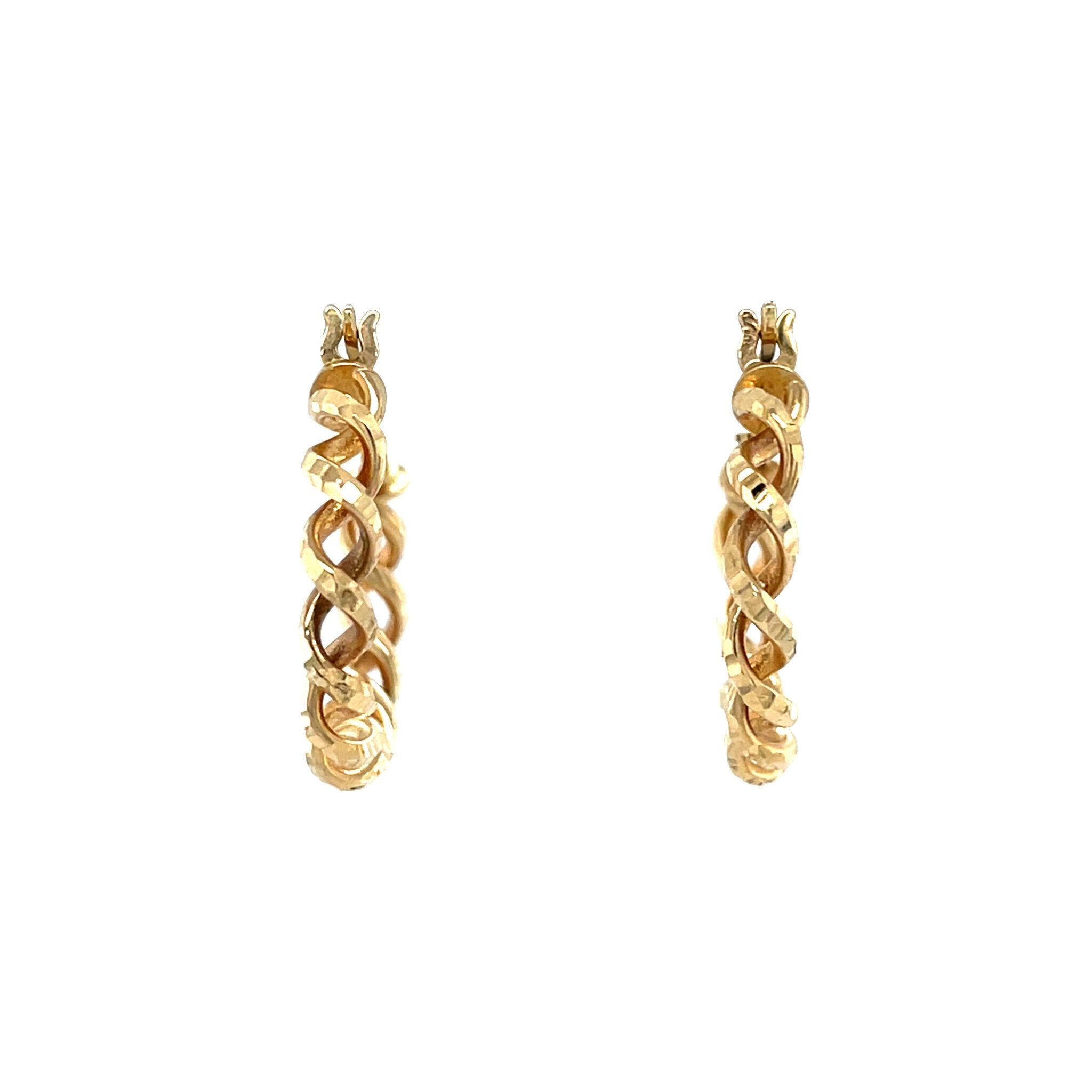 Twisted vintage earrings 9 krt