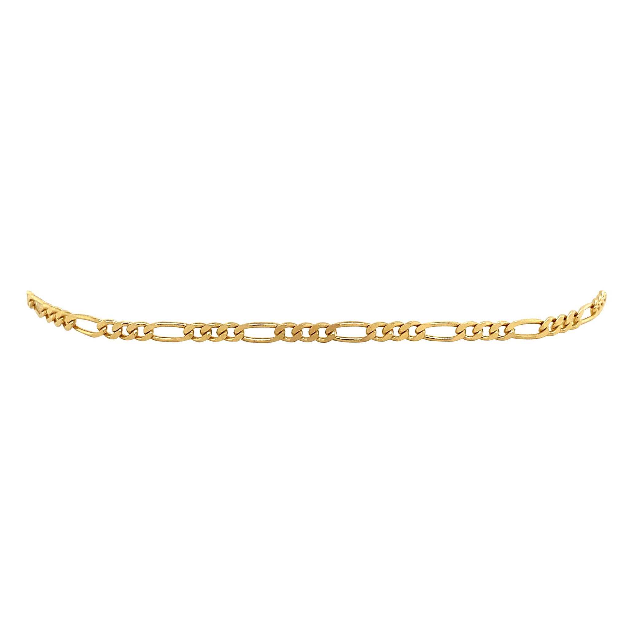 Gouden armband figaro 18 cm 14 krt