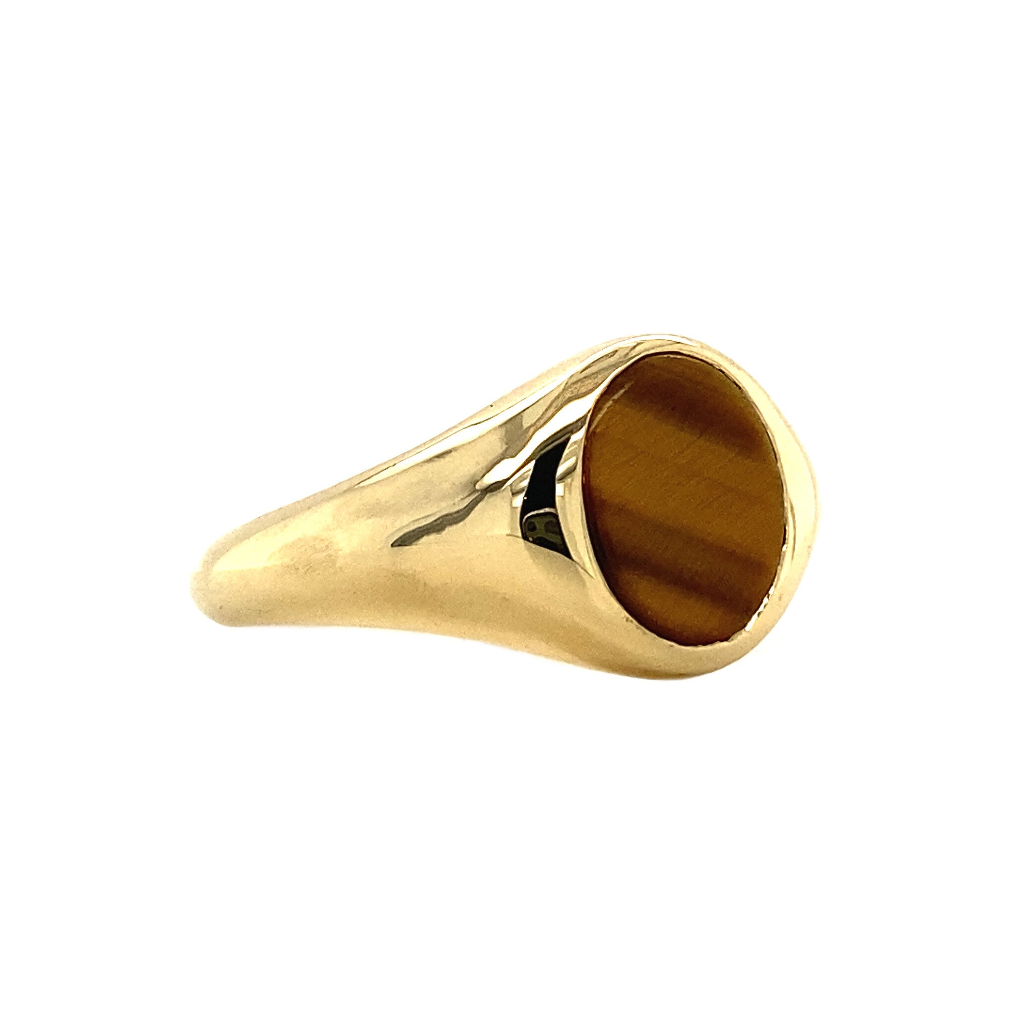 Twiggy ring xs 14 kt - Tiger Eye