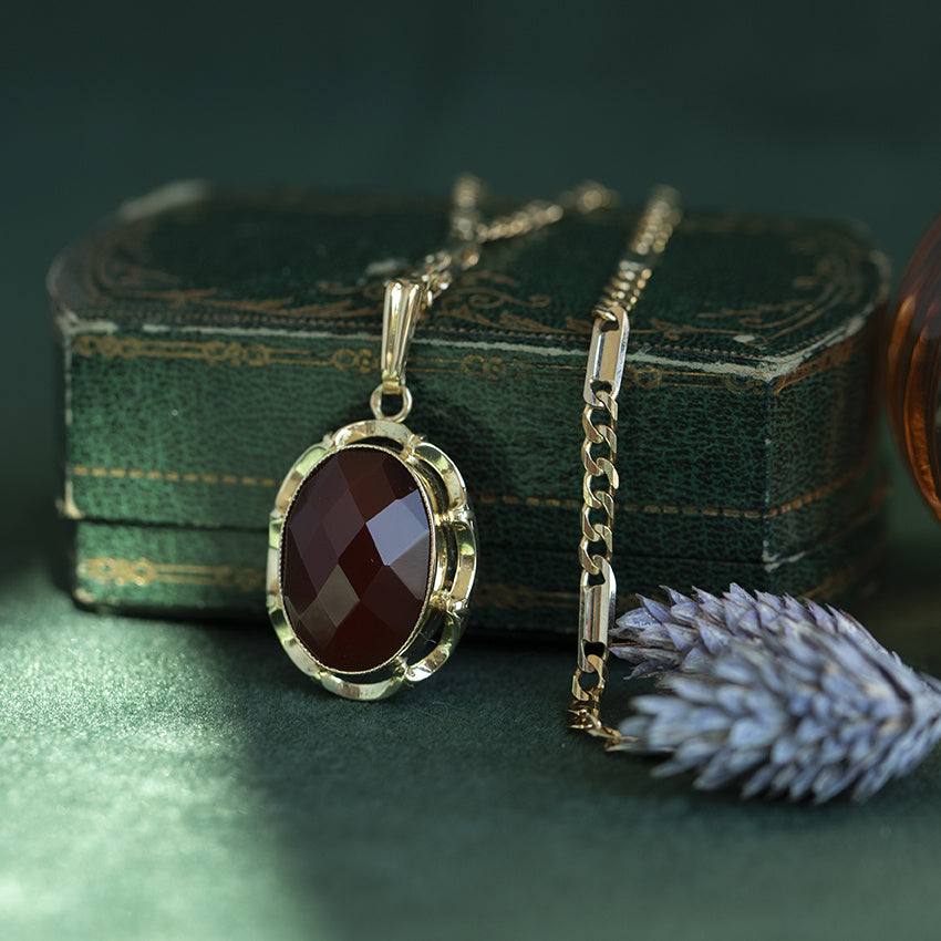 Bicolour gold vintage fantasy necklace 14 carat