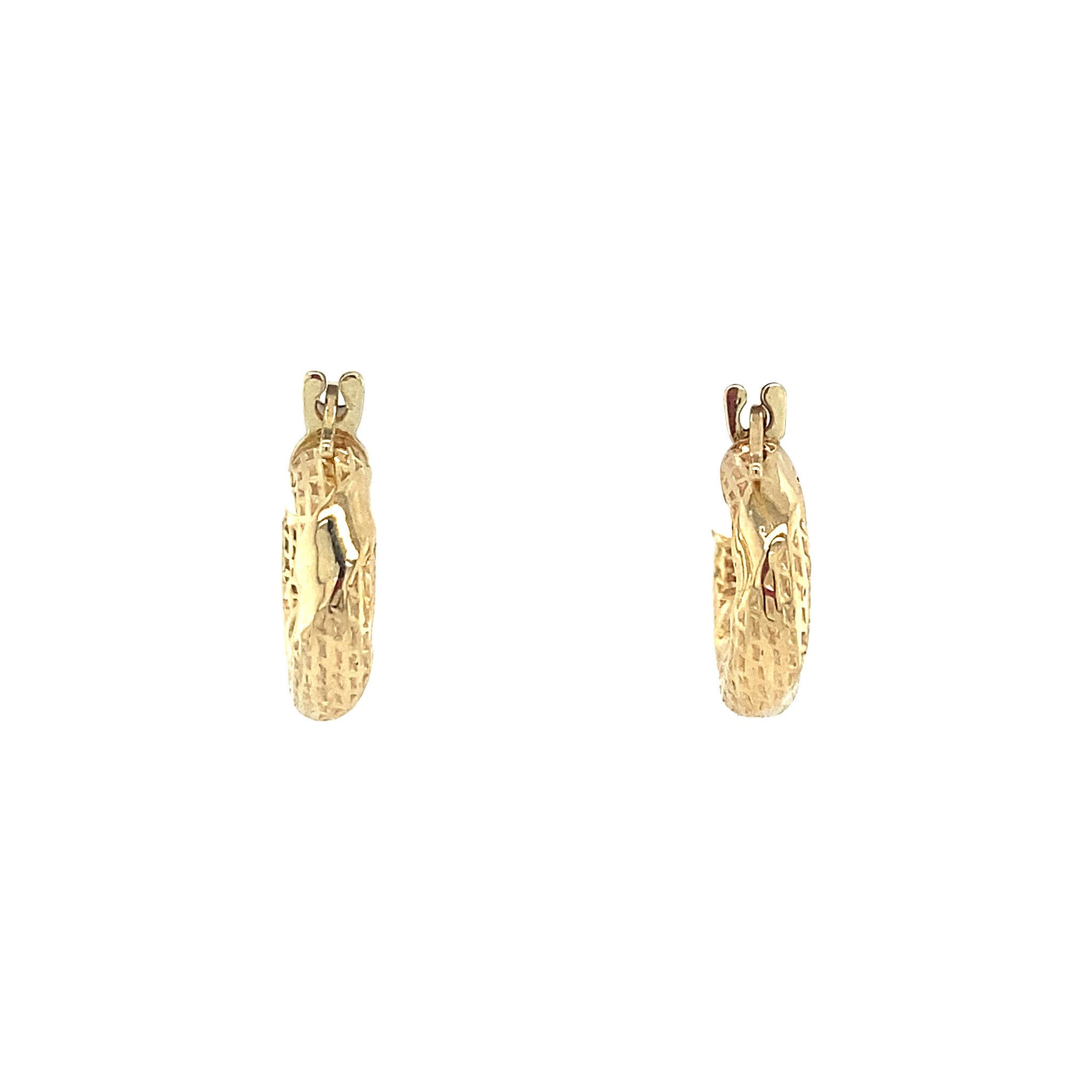 Gouden oorringen fantasie 14 krt