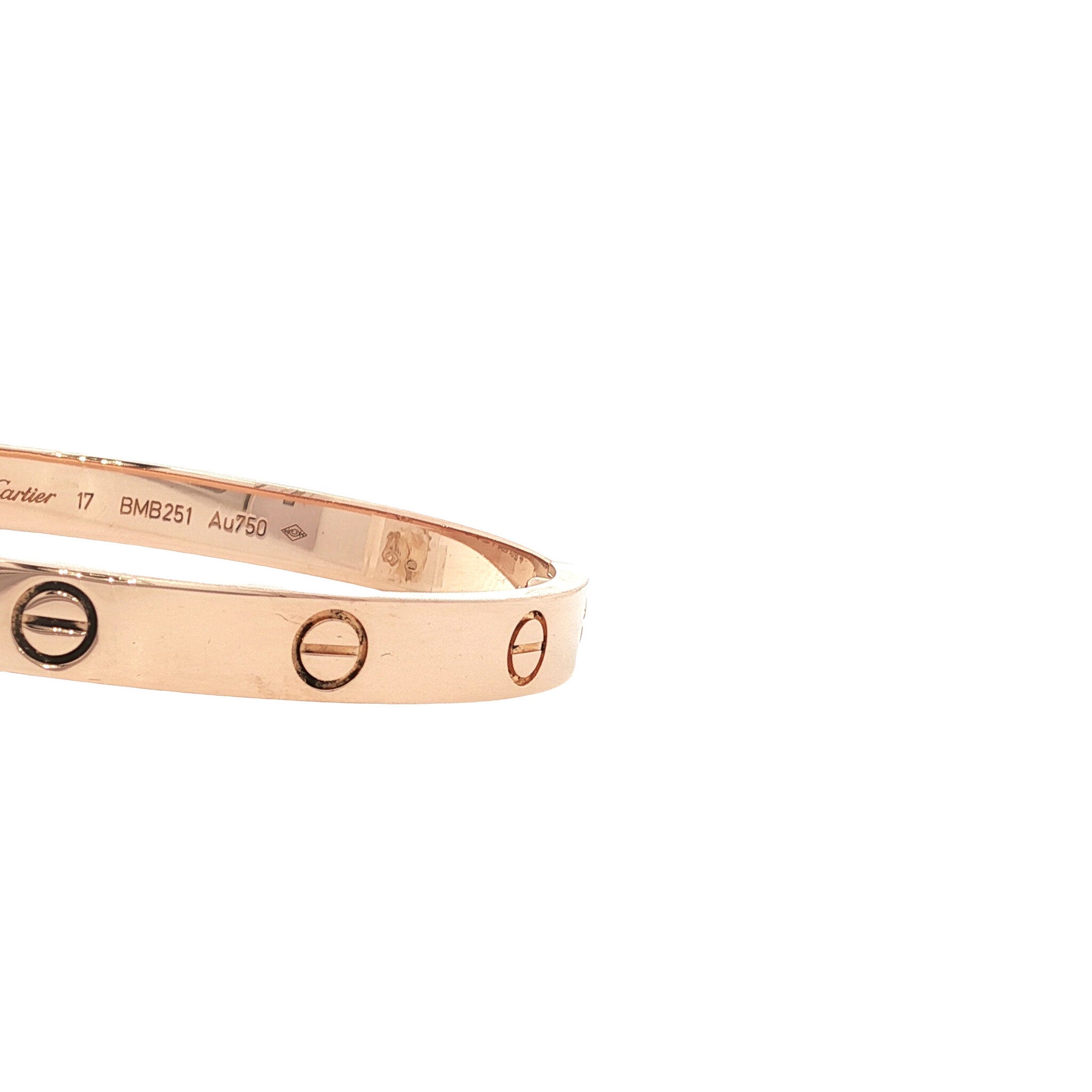 Roségouden vintage Cartier LOVE armband 18 kt