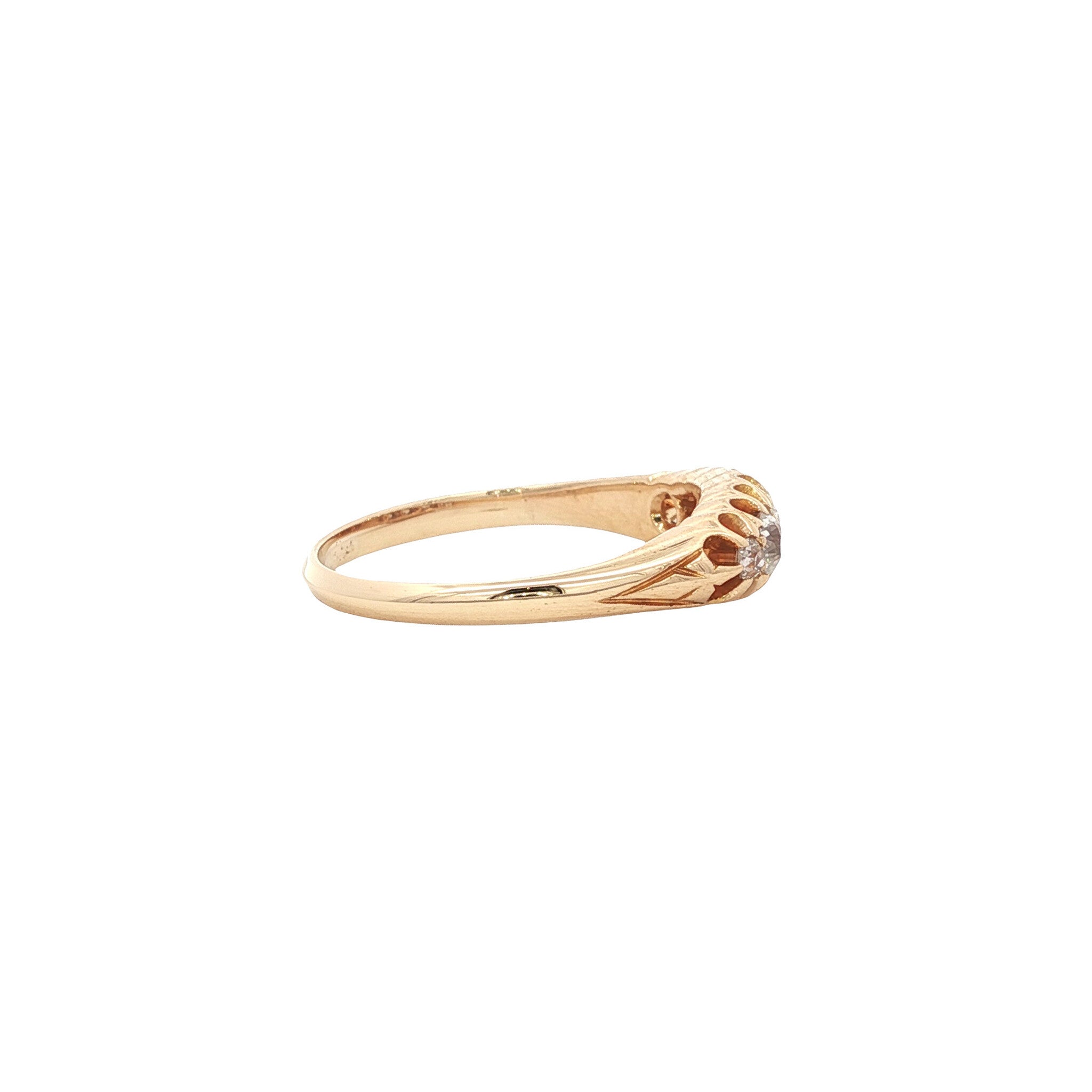 Gold ring with diamond 18 kt