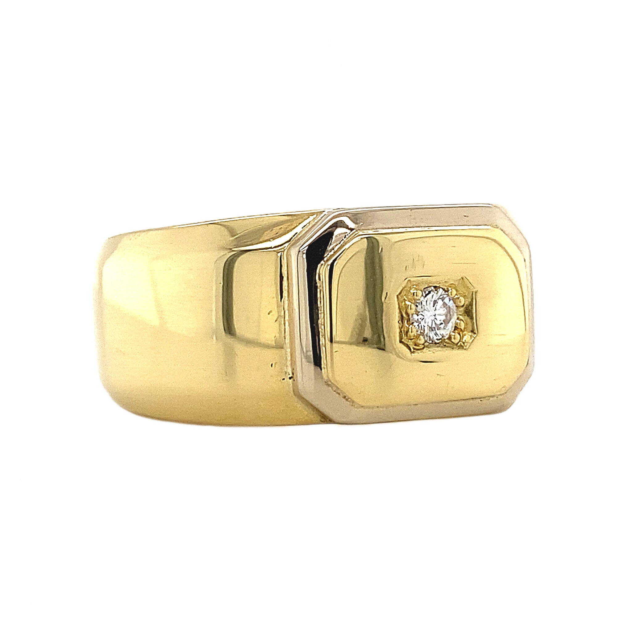 Gouden ring met diamant 18 krt