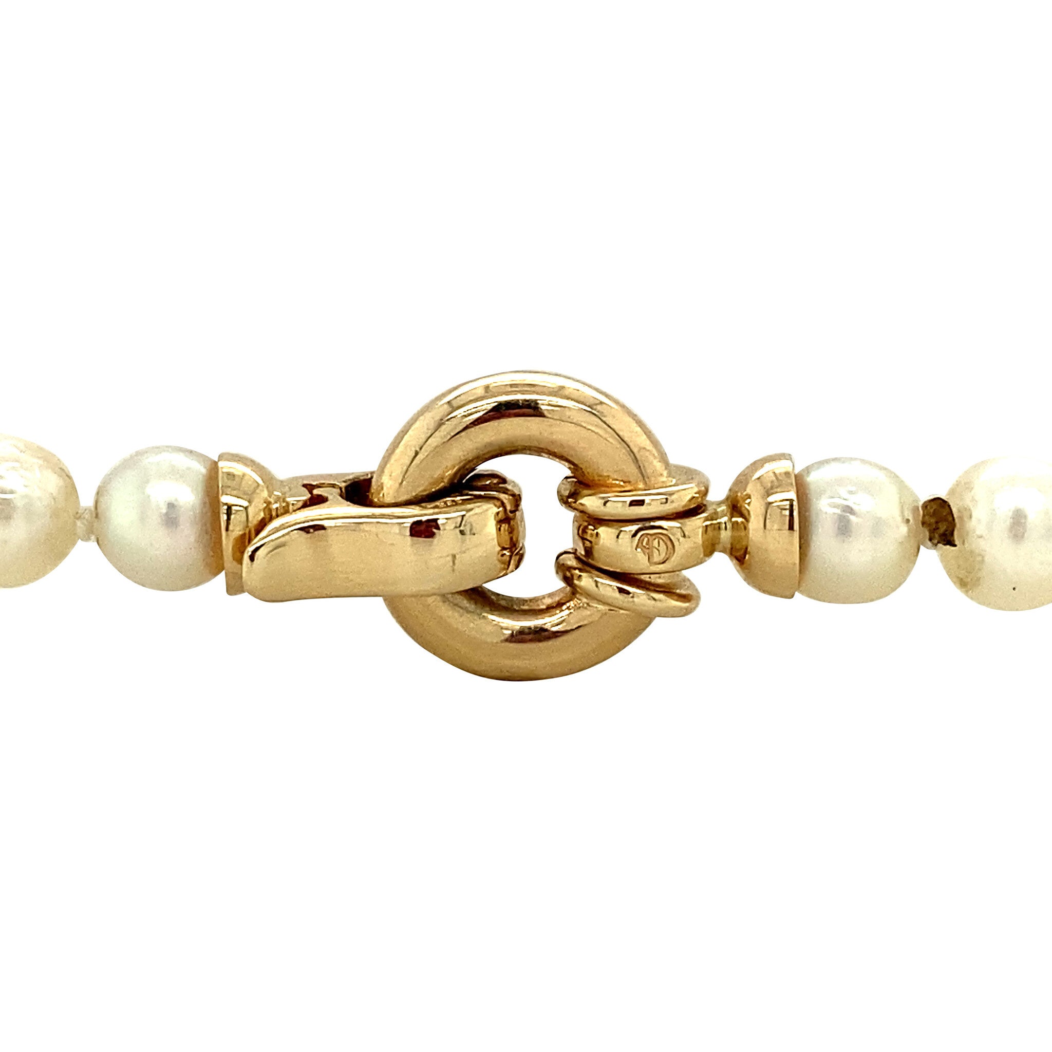 Pearl bracelet with gold clasp 18.5 cm 14 krt