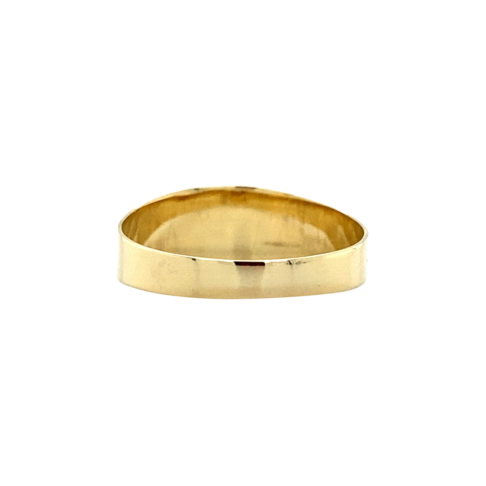 Gouden ring met granaat 14 krt