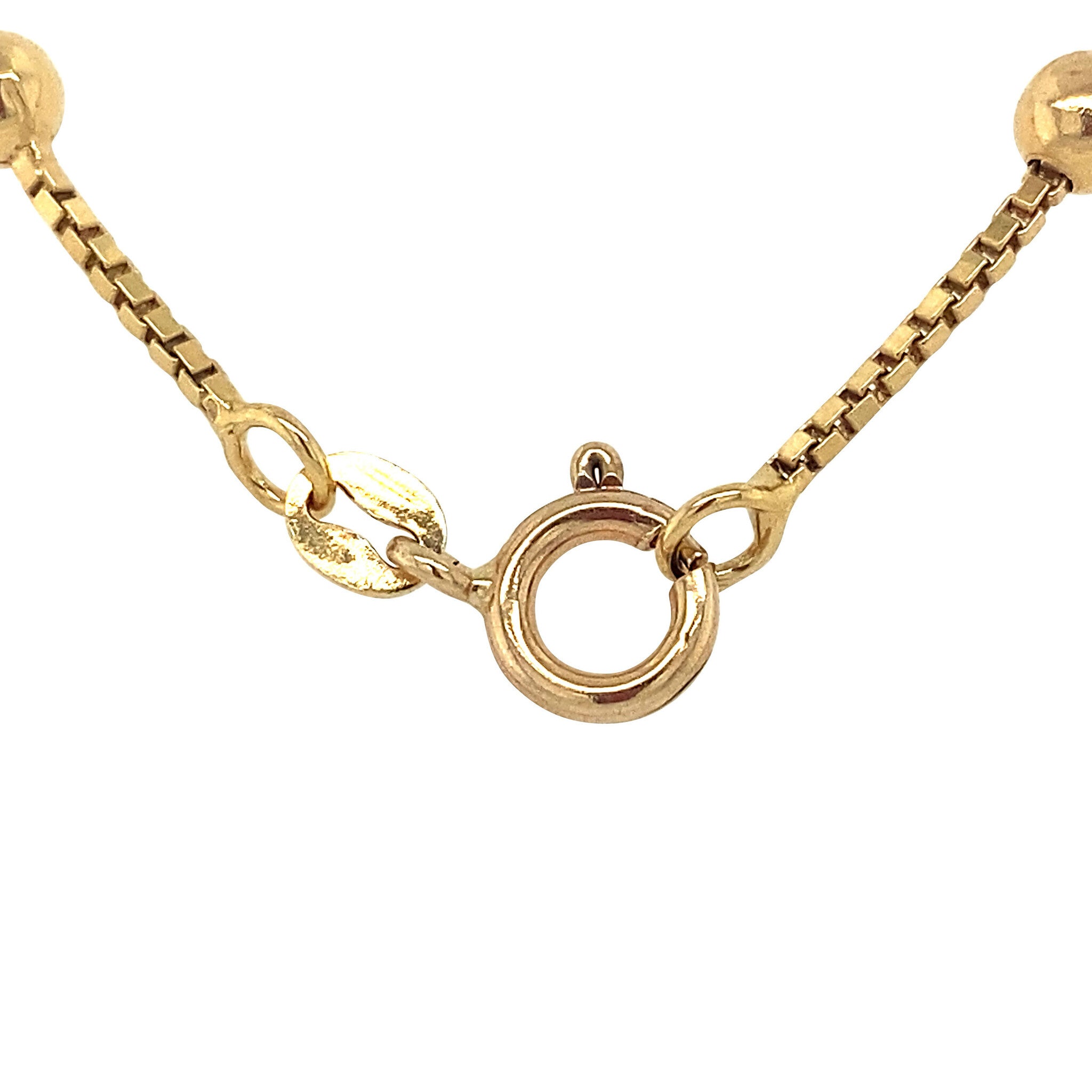 Gouden bolletjes venetiaan collier 18 krt