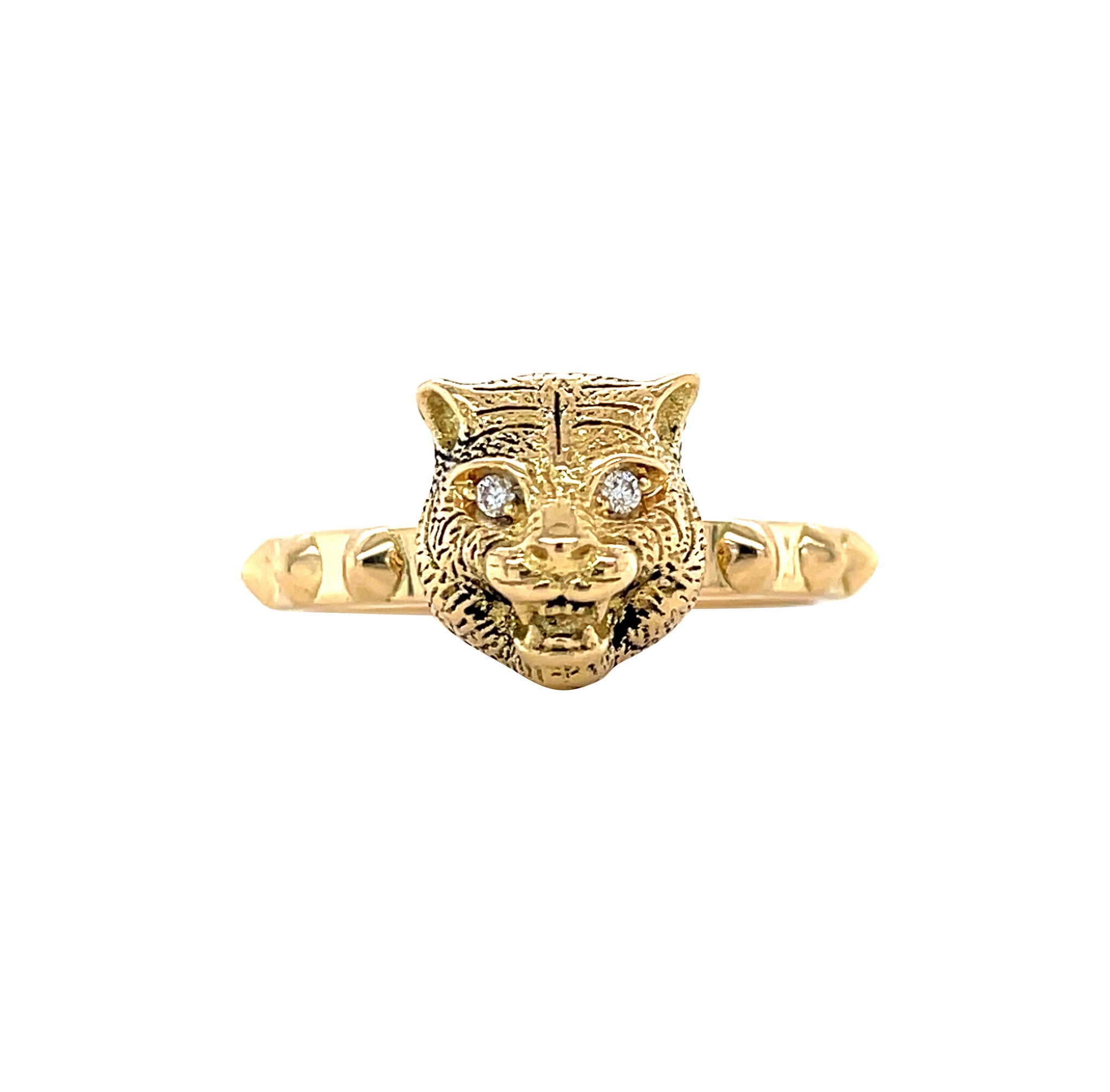 Gouden vintage Gucci panter ring 18 krt