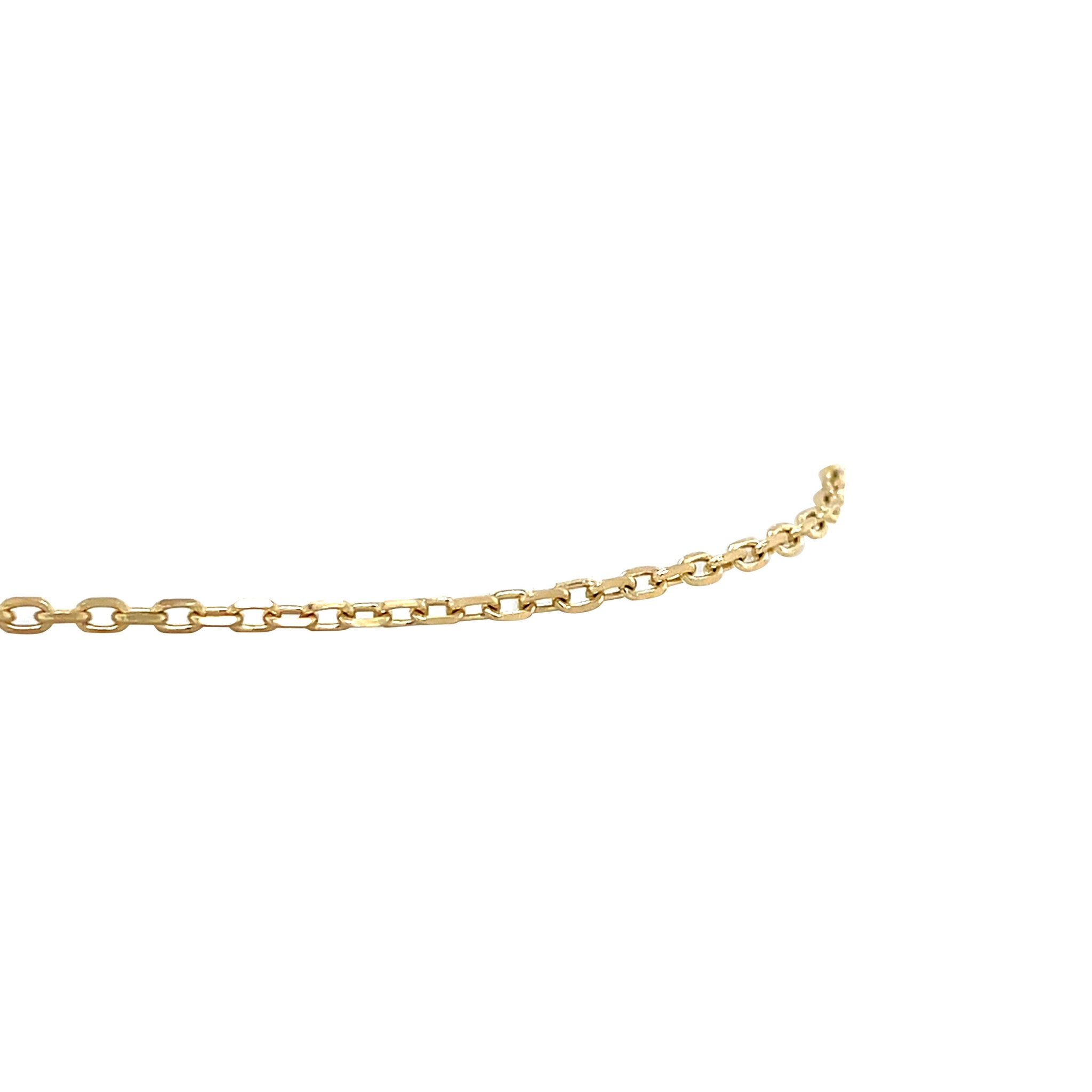 Gouden vintage anker enkelbandje 14 krt