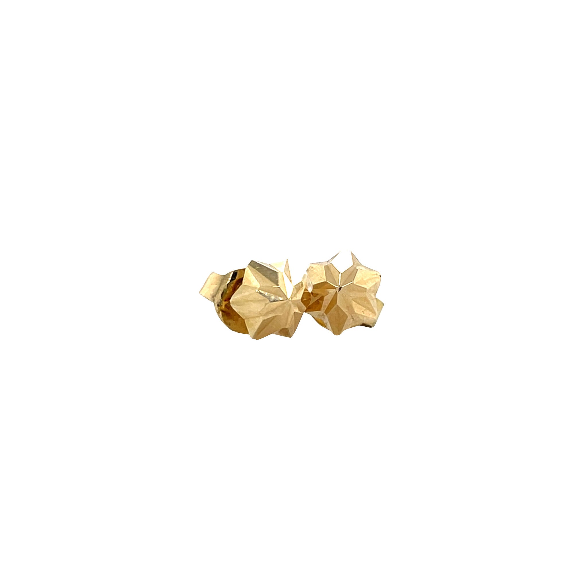 Vintage gold fantasy stud earrings, 14 kt