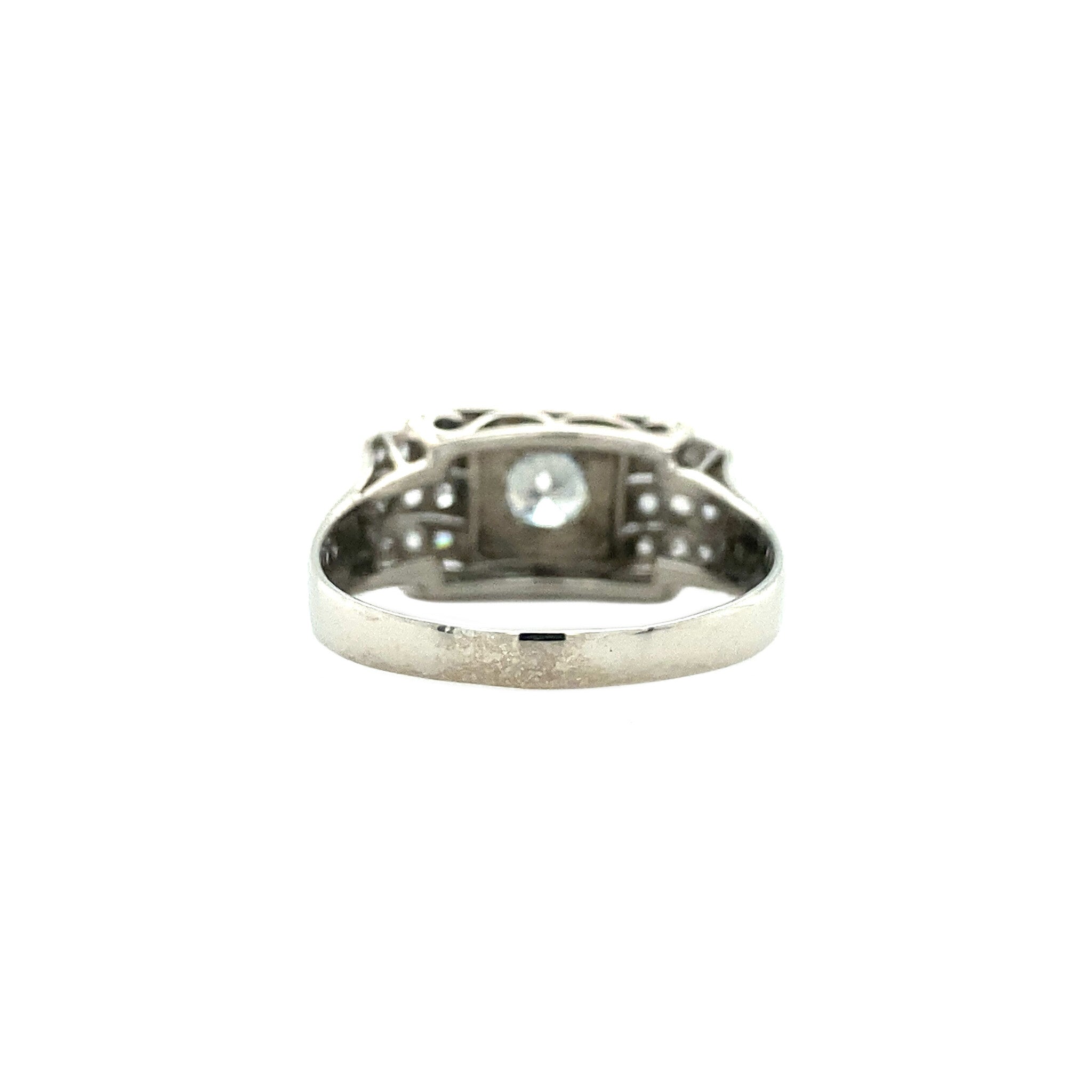 Witgouden ring met diamant 18 krt