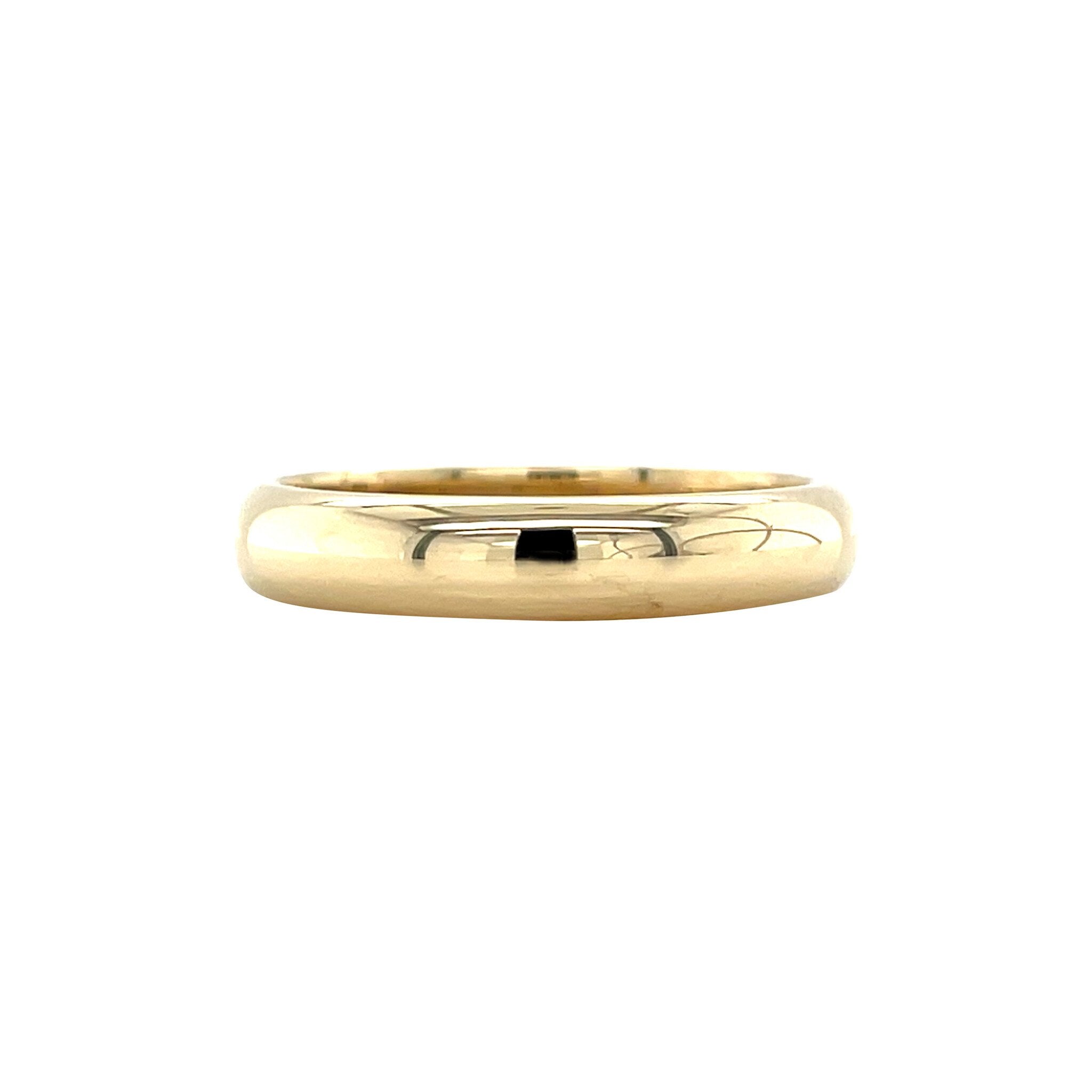 Vintage smooth gold wedding band, 14 kt