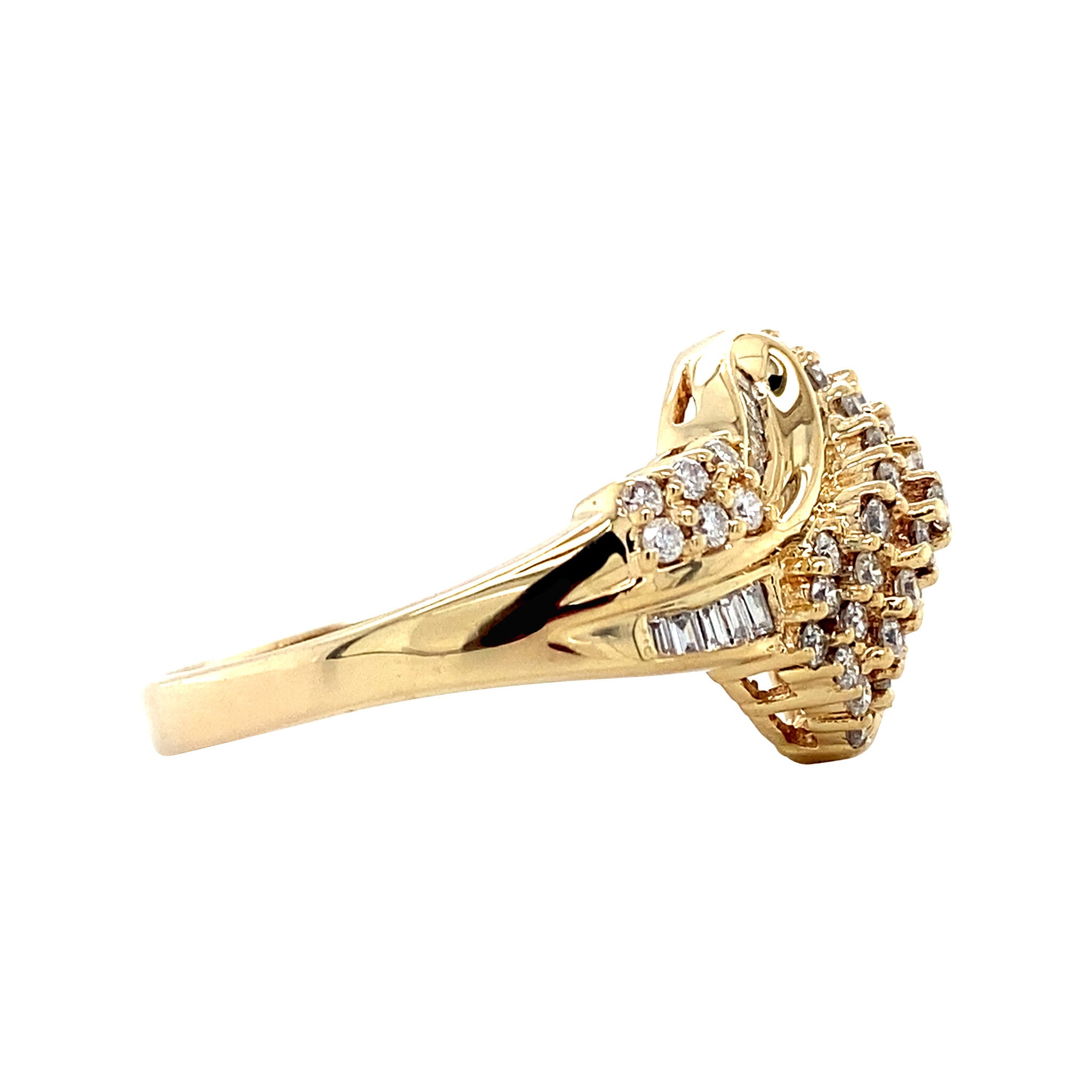 Gold vintage ring with diamond 14 carat