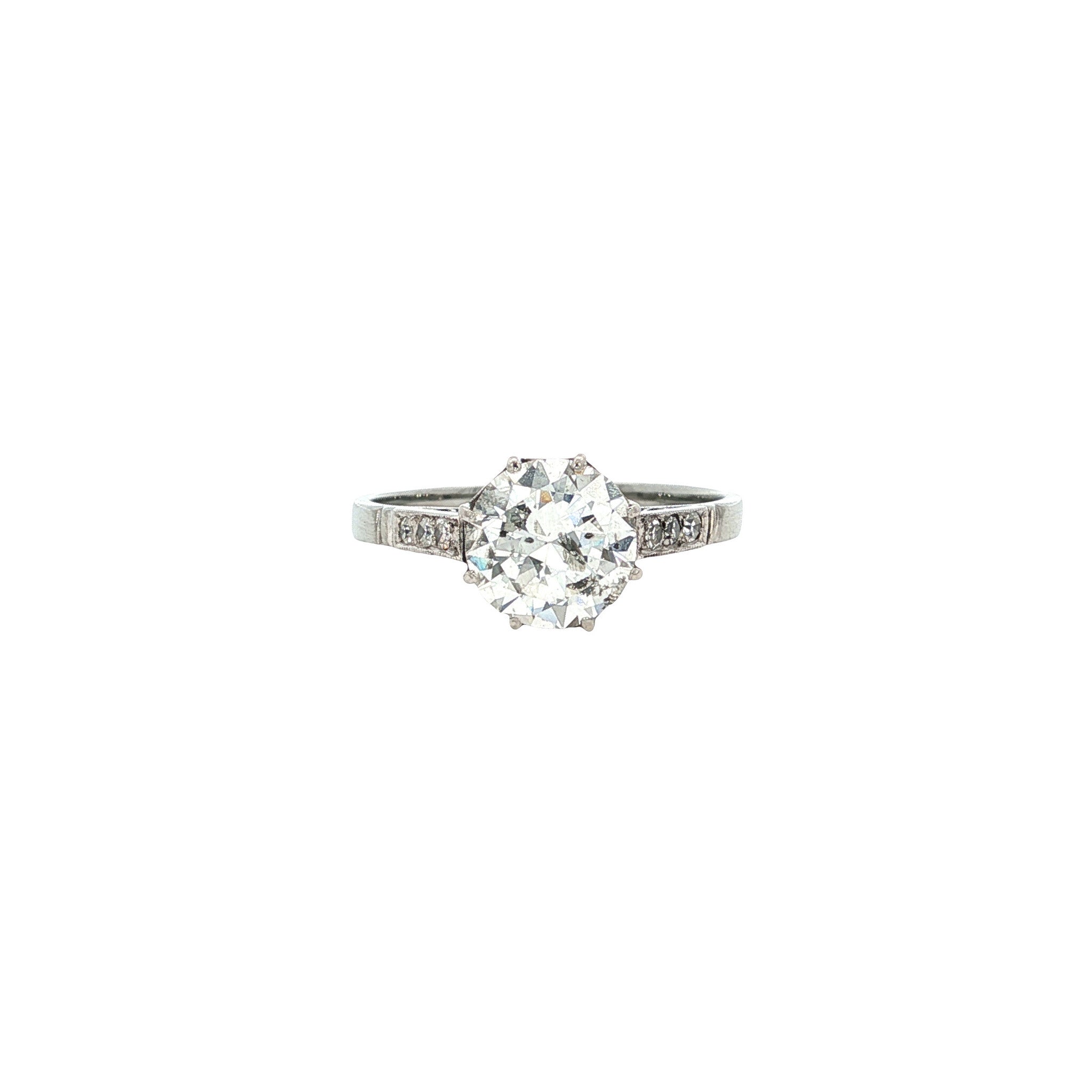 Vintage ring met diamant 9 kt