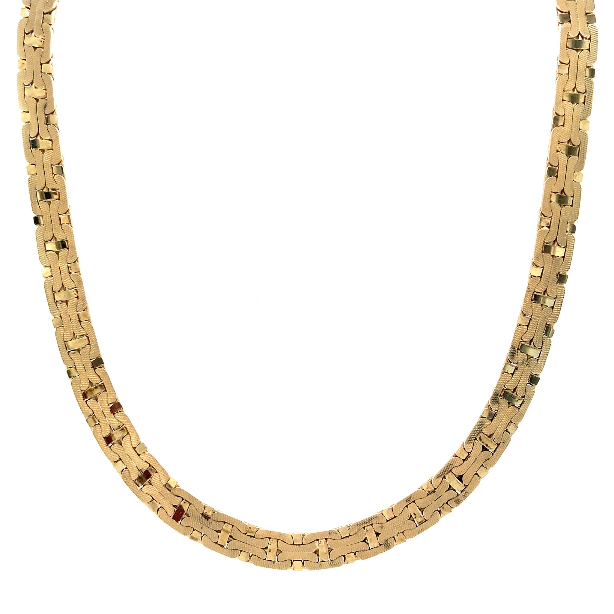 Gouden fantasie choker 14 krt