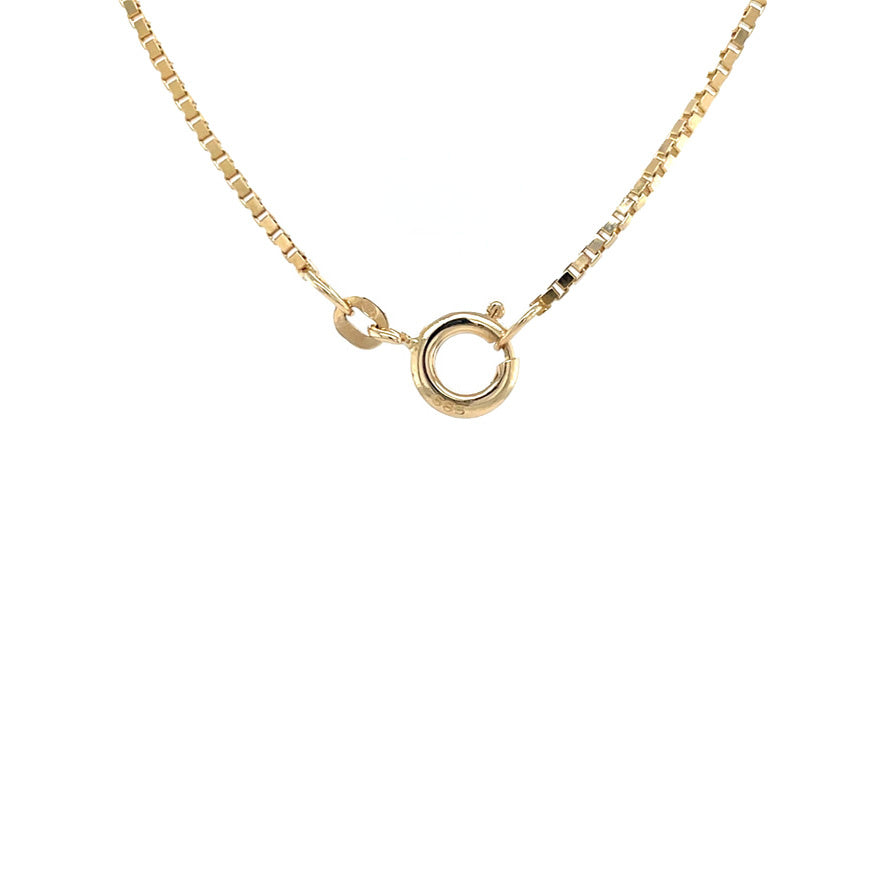 Gouden vintage venetiaan collier met granaat 14 krt