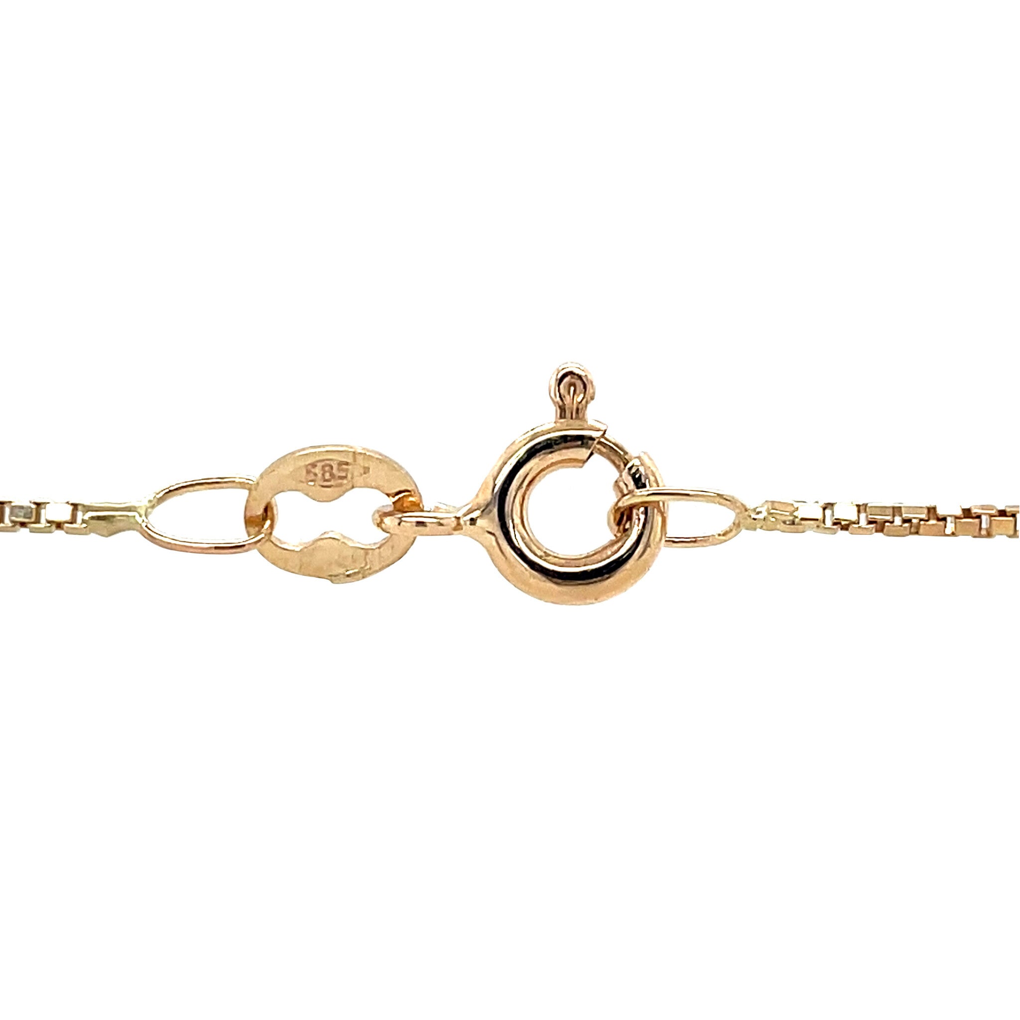 Gouden venetiaan armband met parel 14 krt