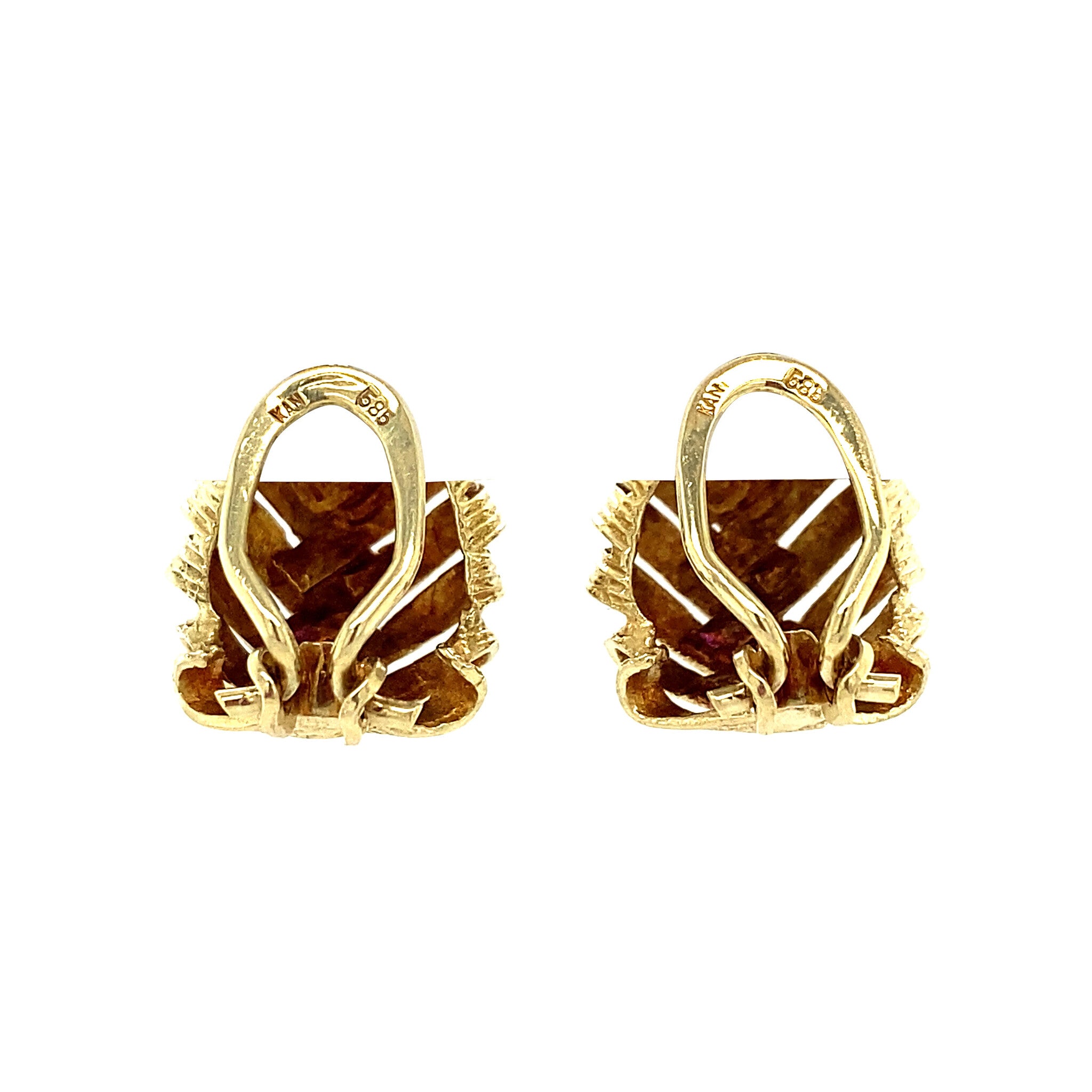 14 kt gold fantasy ear clips