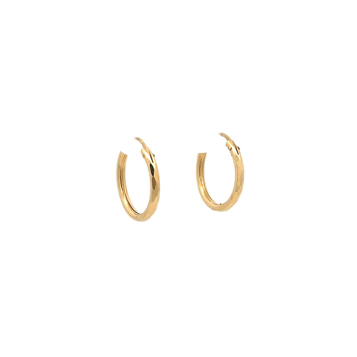 Gouden vintage fantasie oorringen 14 kt