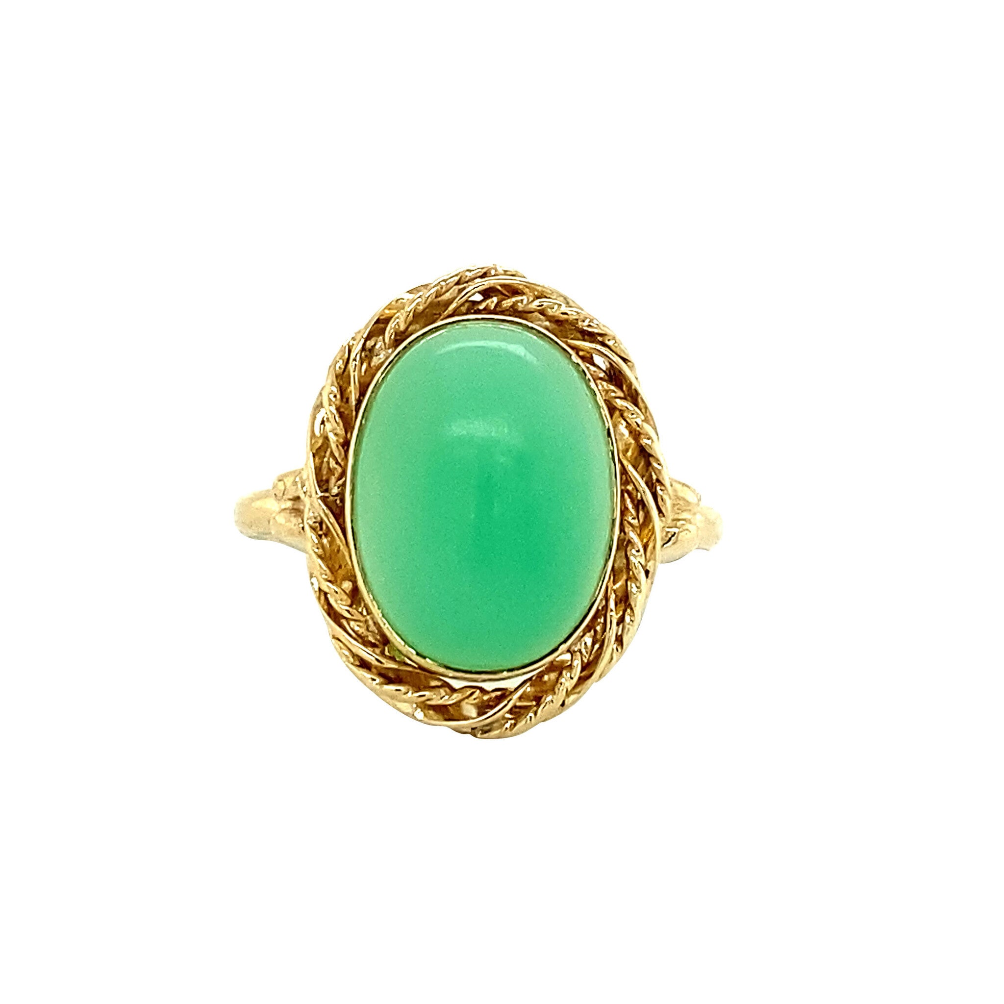 Gold ring with aventurine 14 kt