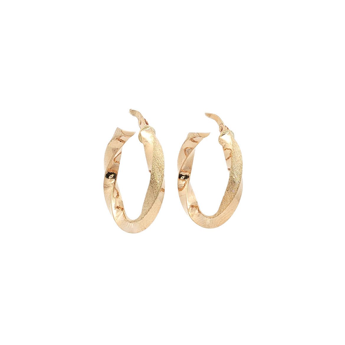 Getordeerde vintage oorringen 9 kt