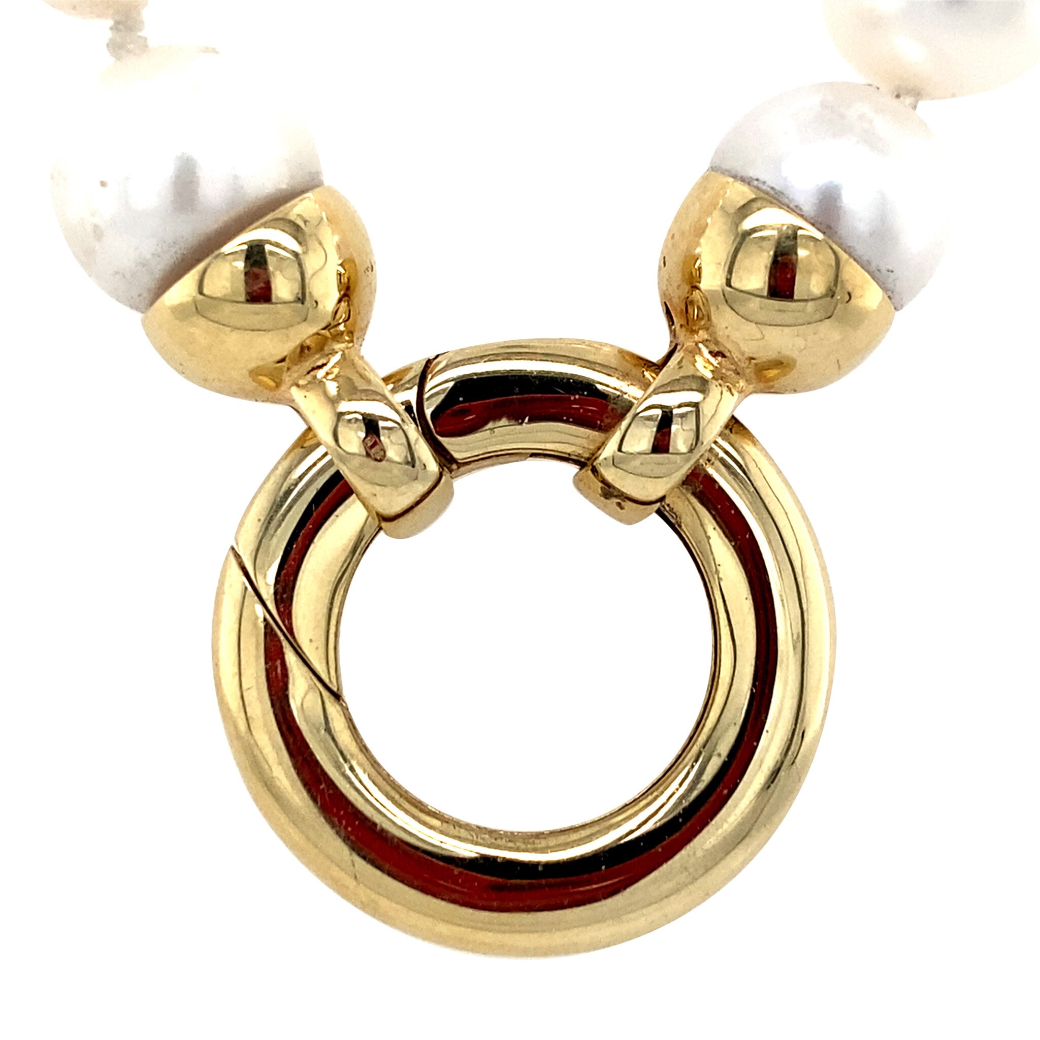 Vintage pearl necklace with gold clasp 14 kt