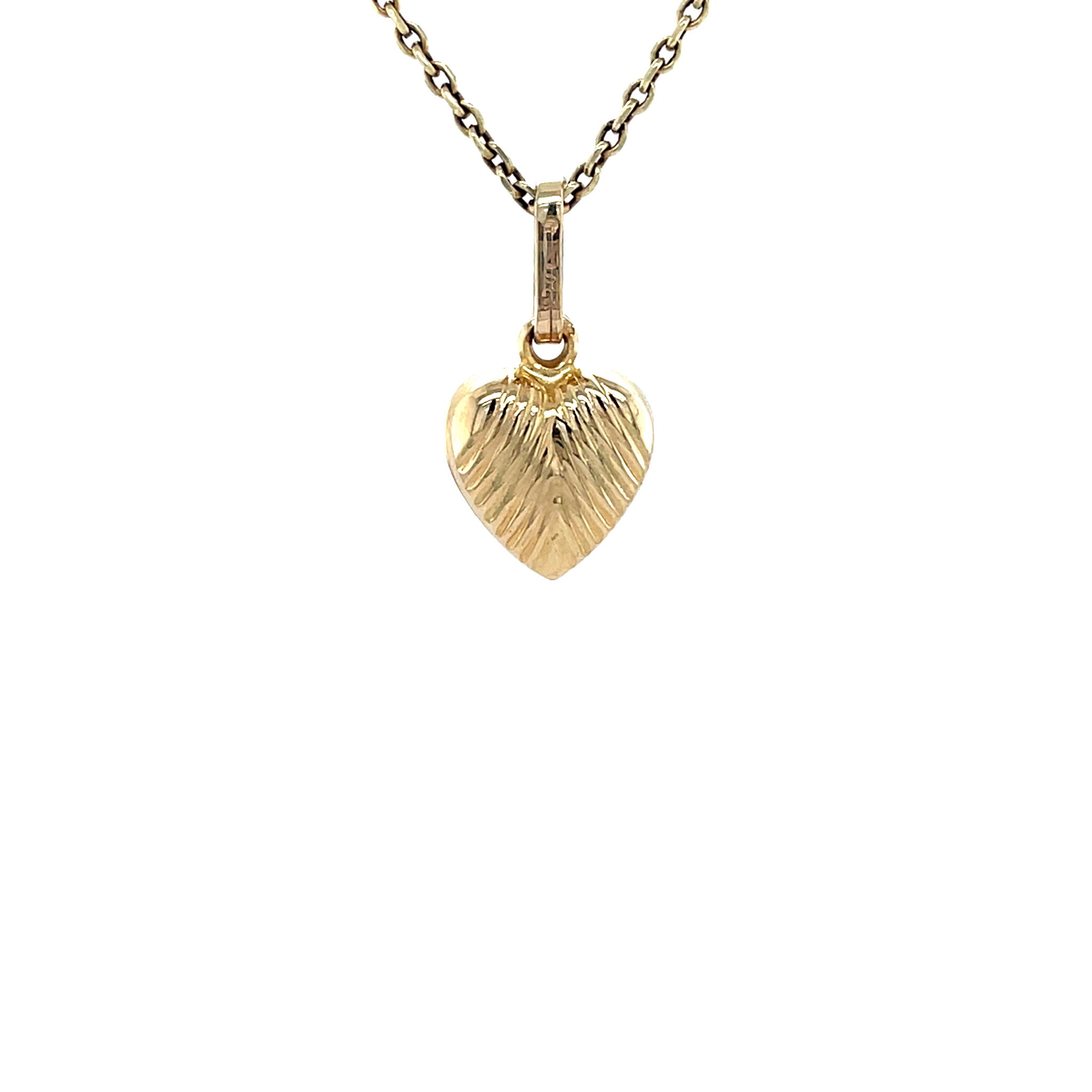 Gouden vintage hart hanger 14 krt