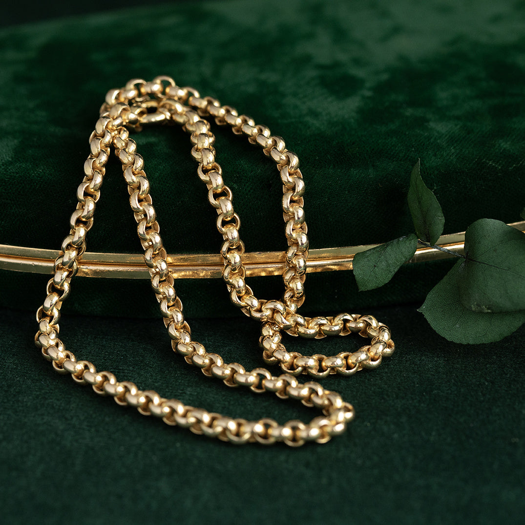 14 kt gold jasseron necklace