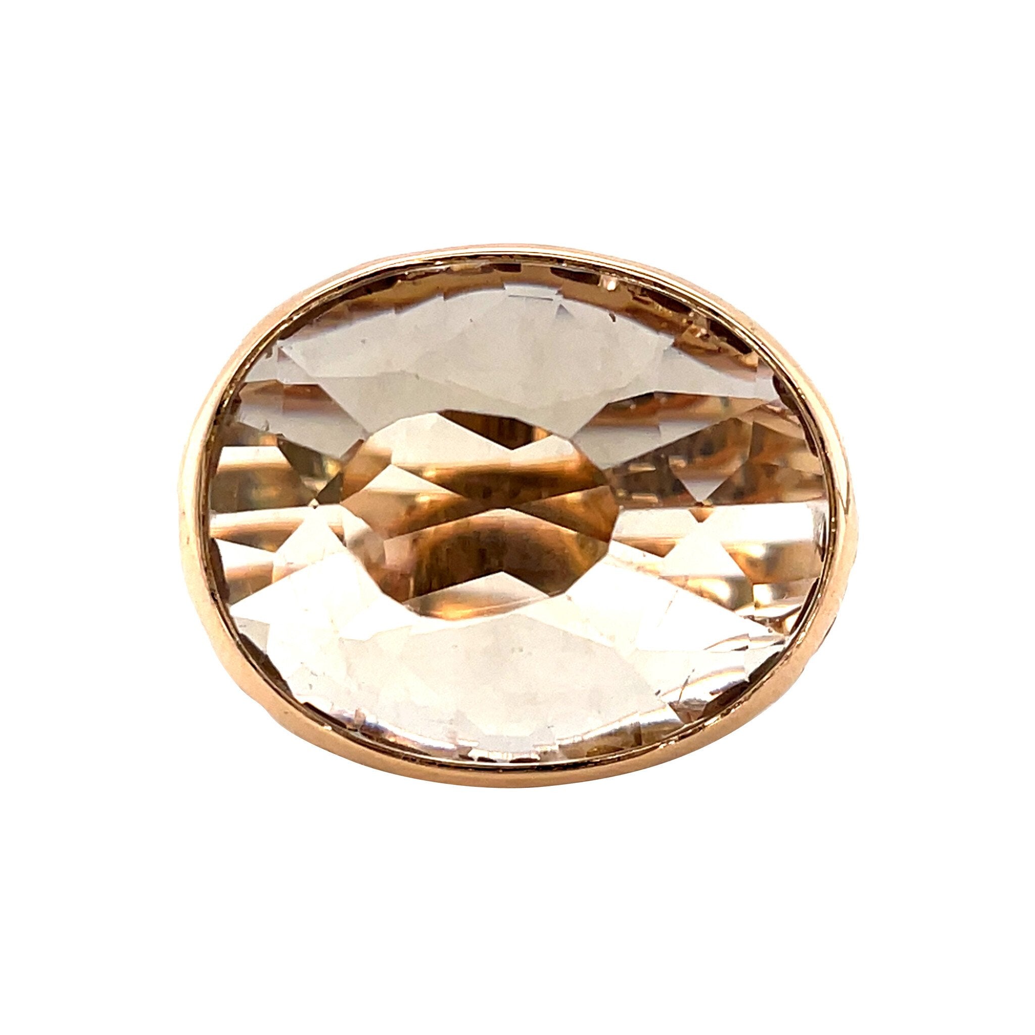 Pomellato arabesque ring with smoky quartz 18 kt