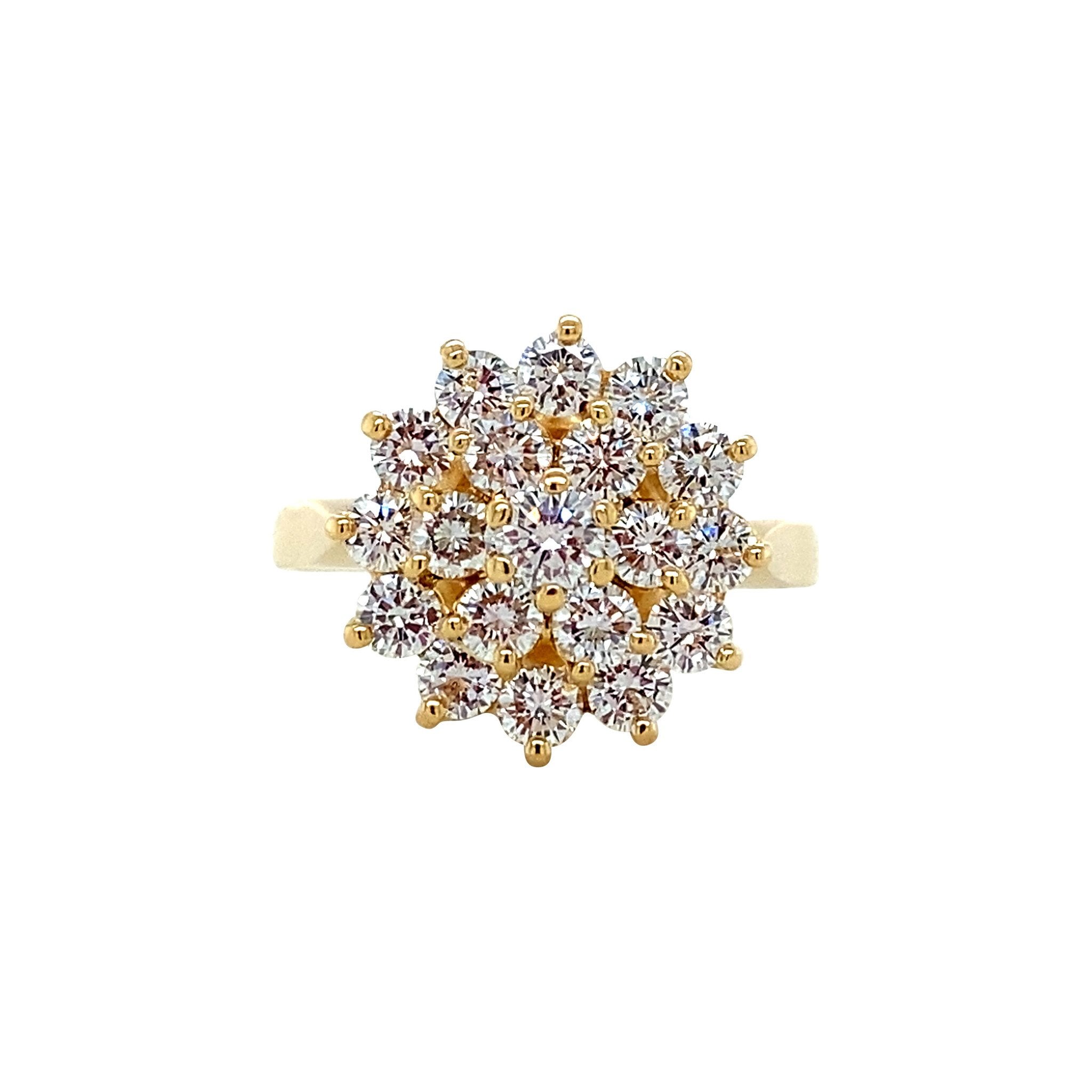 Gold vintage ring with diamond 18 krt