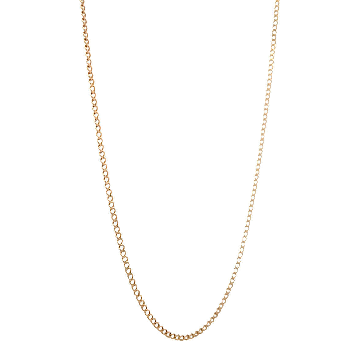 Golden vintage gourmet long necklace 14 kt
