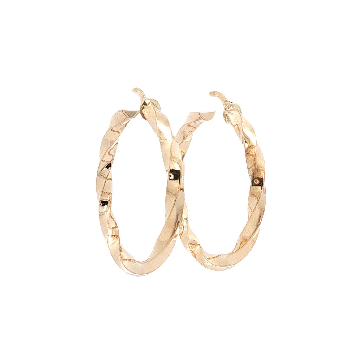 Getordeerde vintage oorringen 9 kt