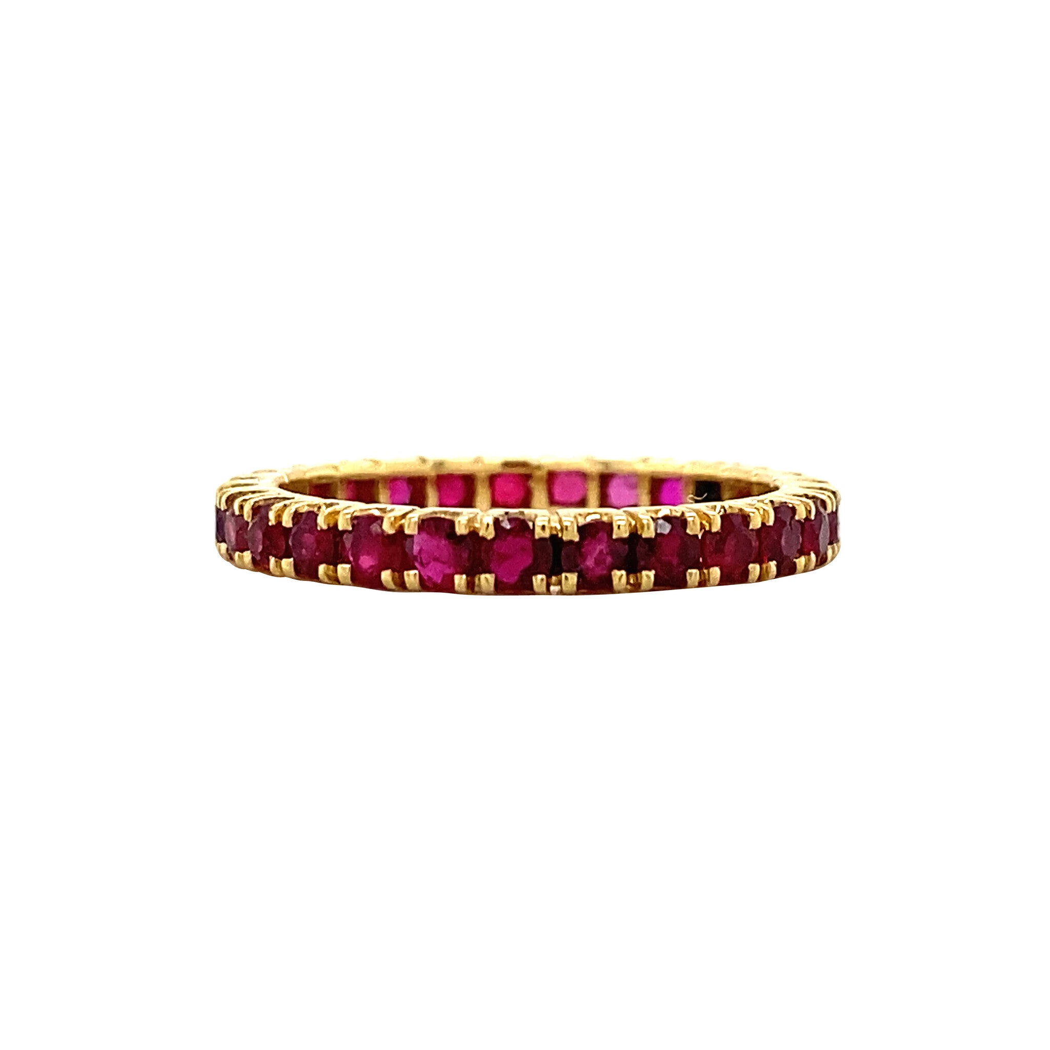 Gold alliance ring with natural ruby 18 krt