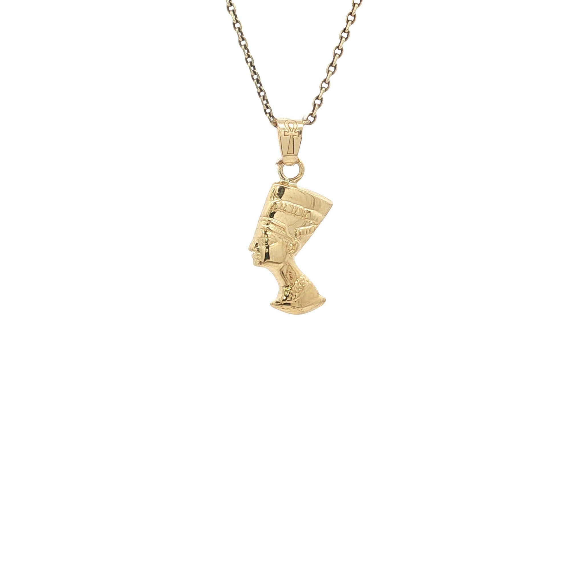 Gouden vintage Nefertiti hanger 18 kt