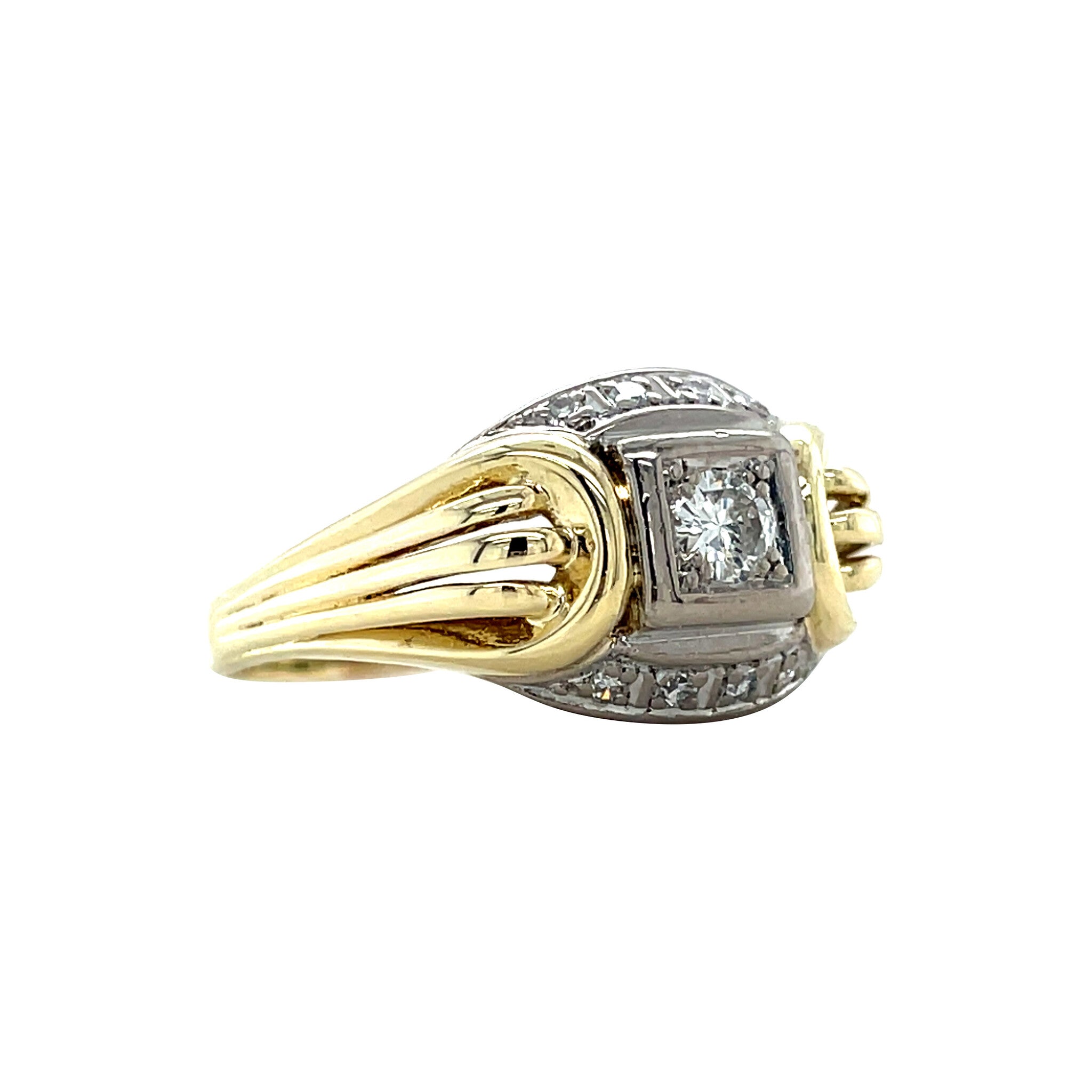 14 kt gold ring with diamond