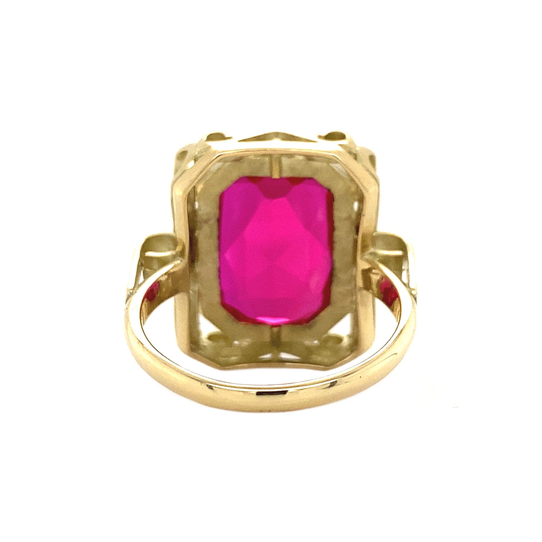 Queen's ring 14 krt - Hot Pink