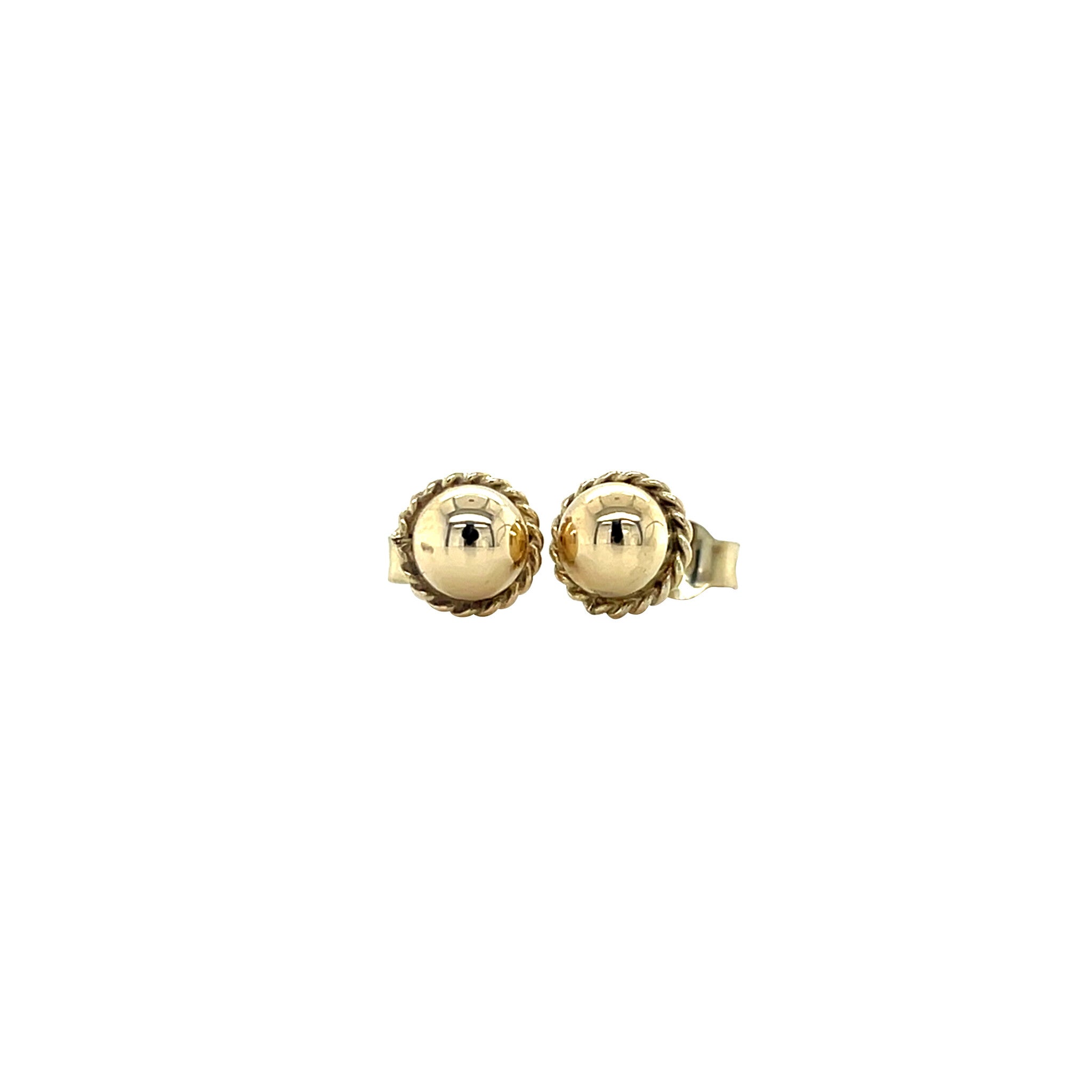 Vintage smooth 14 kt gold stud earrings