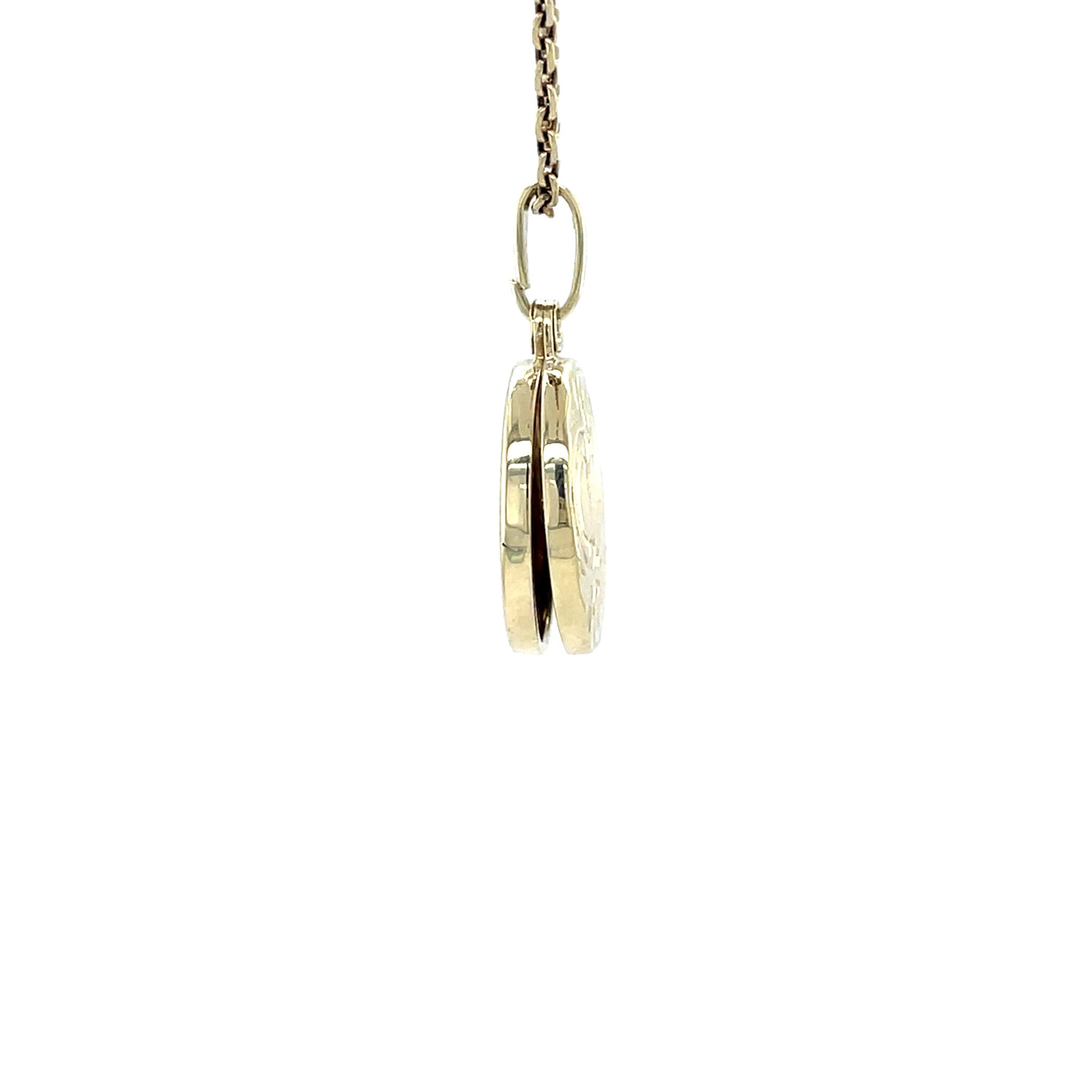 Vintage gold locket with engraving, 14 kt