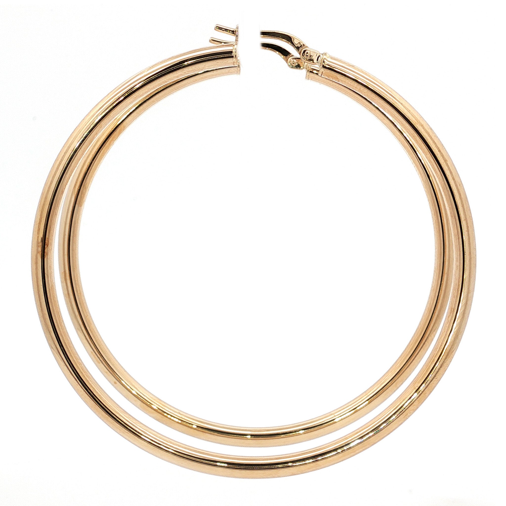 Gladde vintage oorringen 9 kt