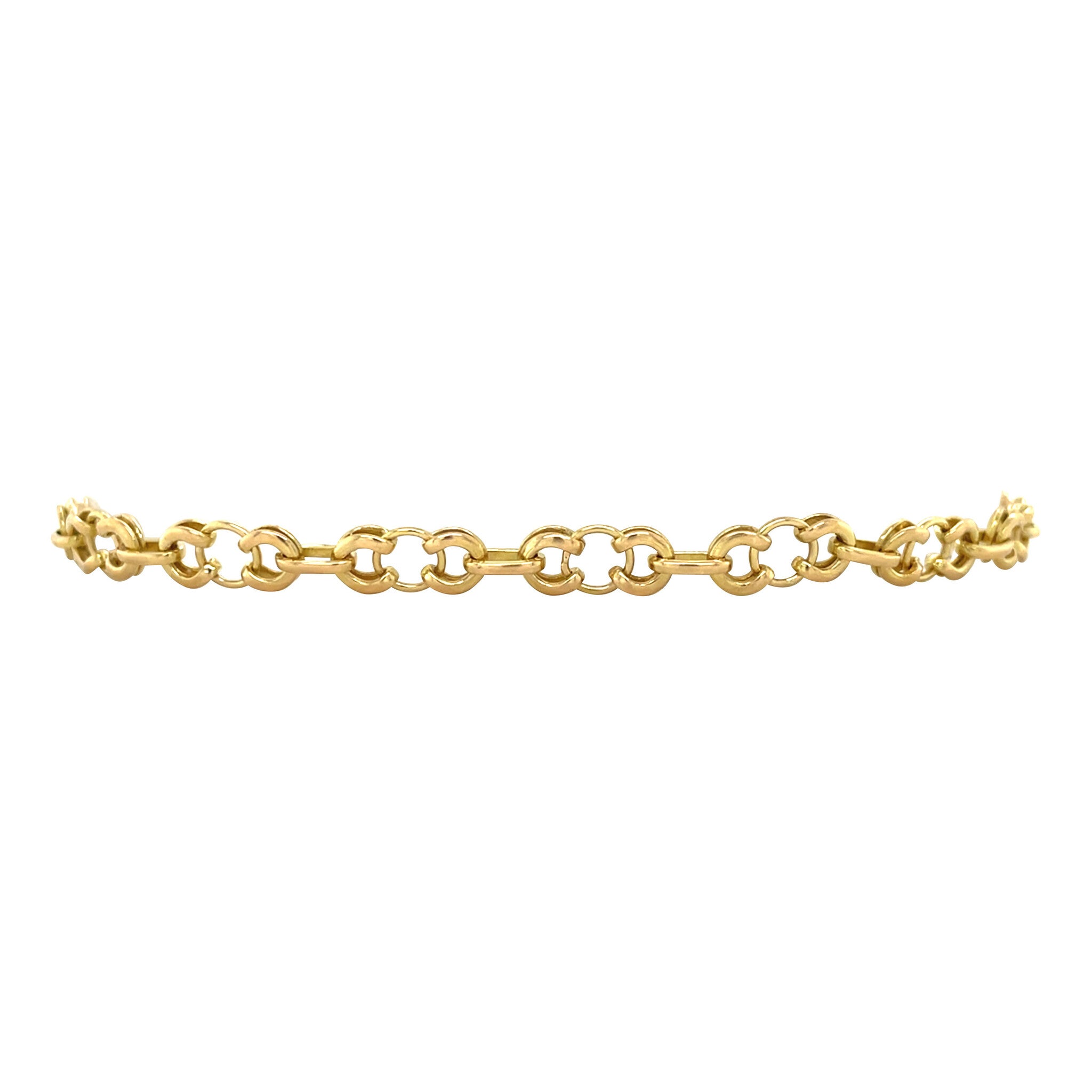 Gouden vintage fantasie armband 14 kt
