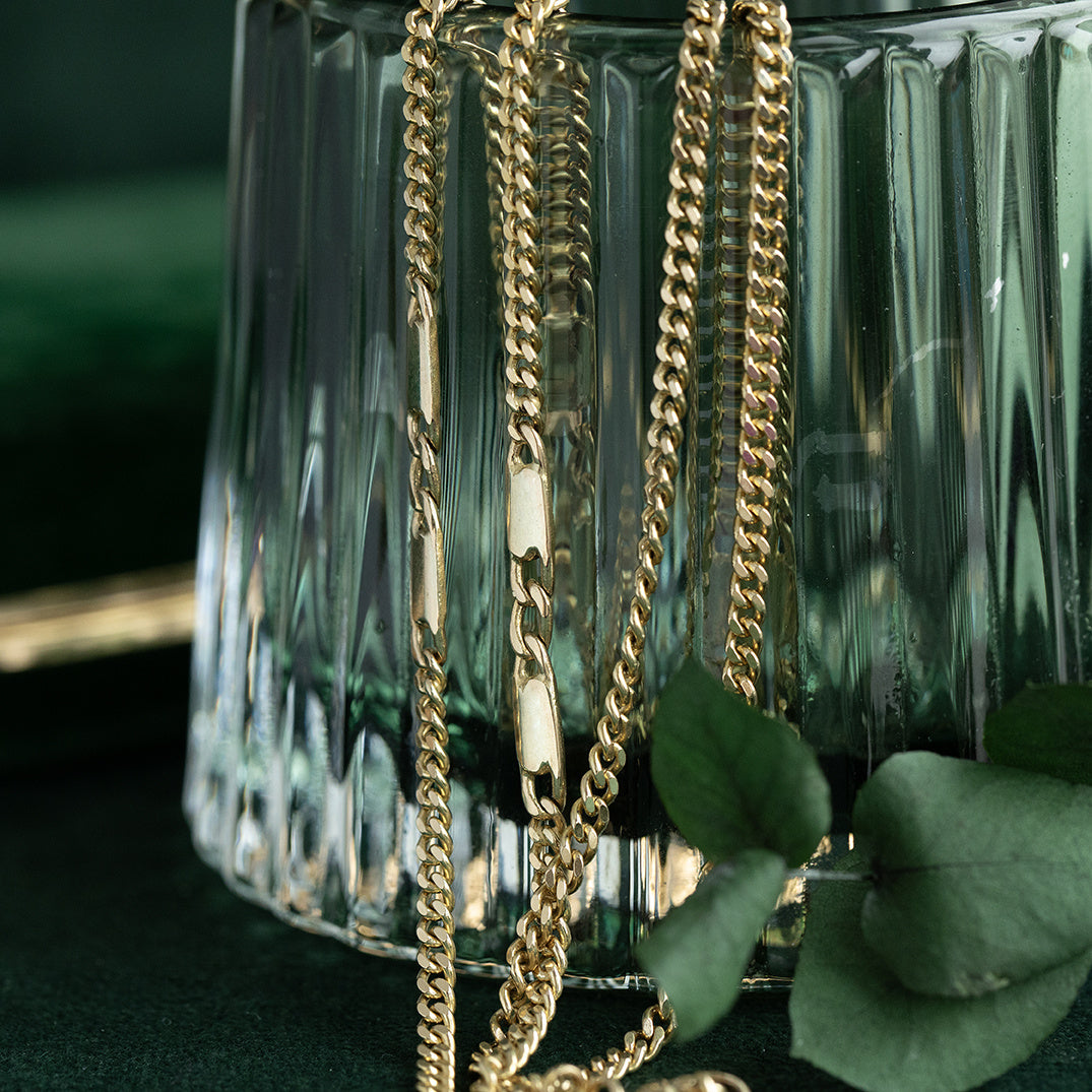 Gouden vintage fantasie collier 14 krt