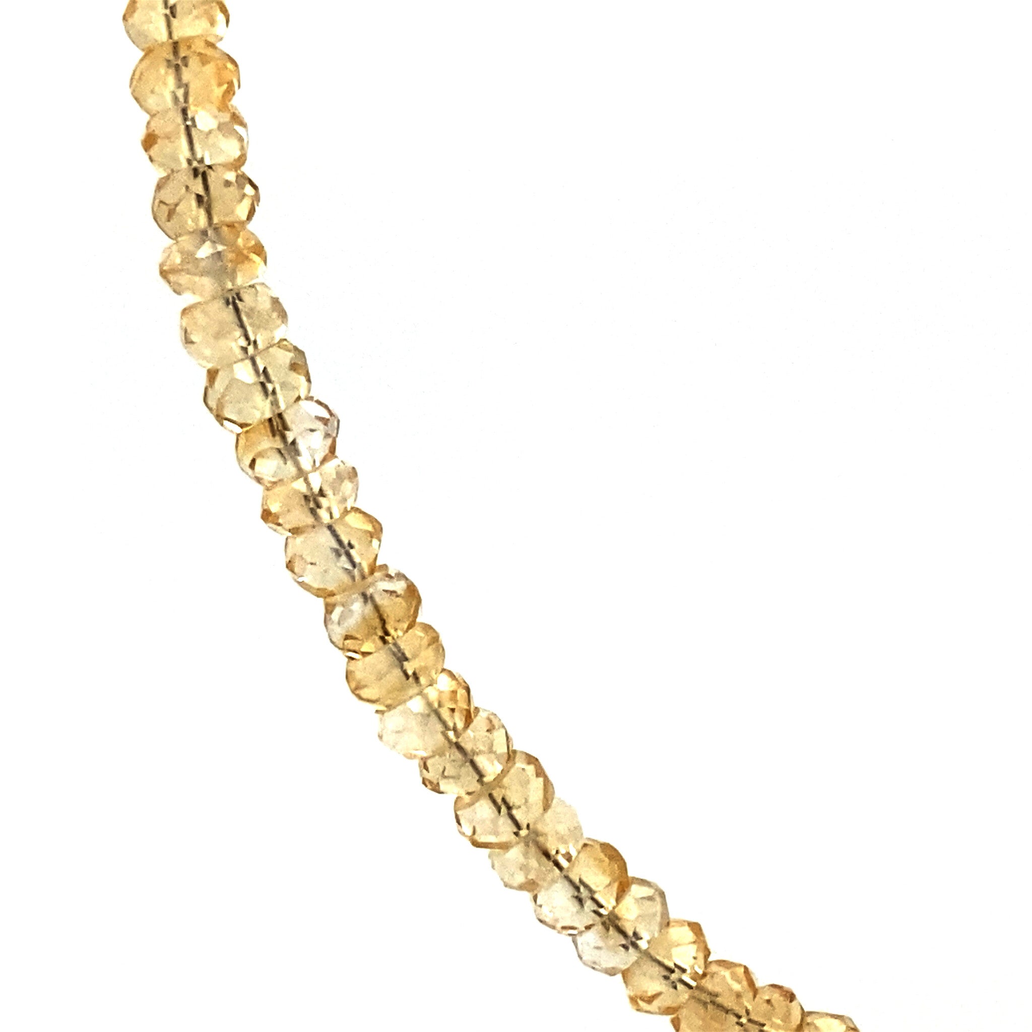Citrine necklace with gold clasp 14 krt