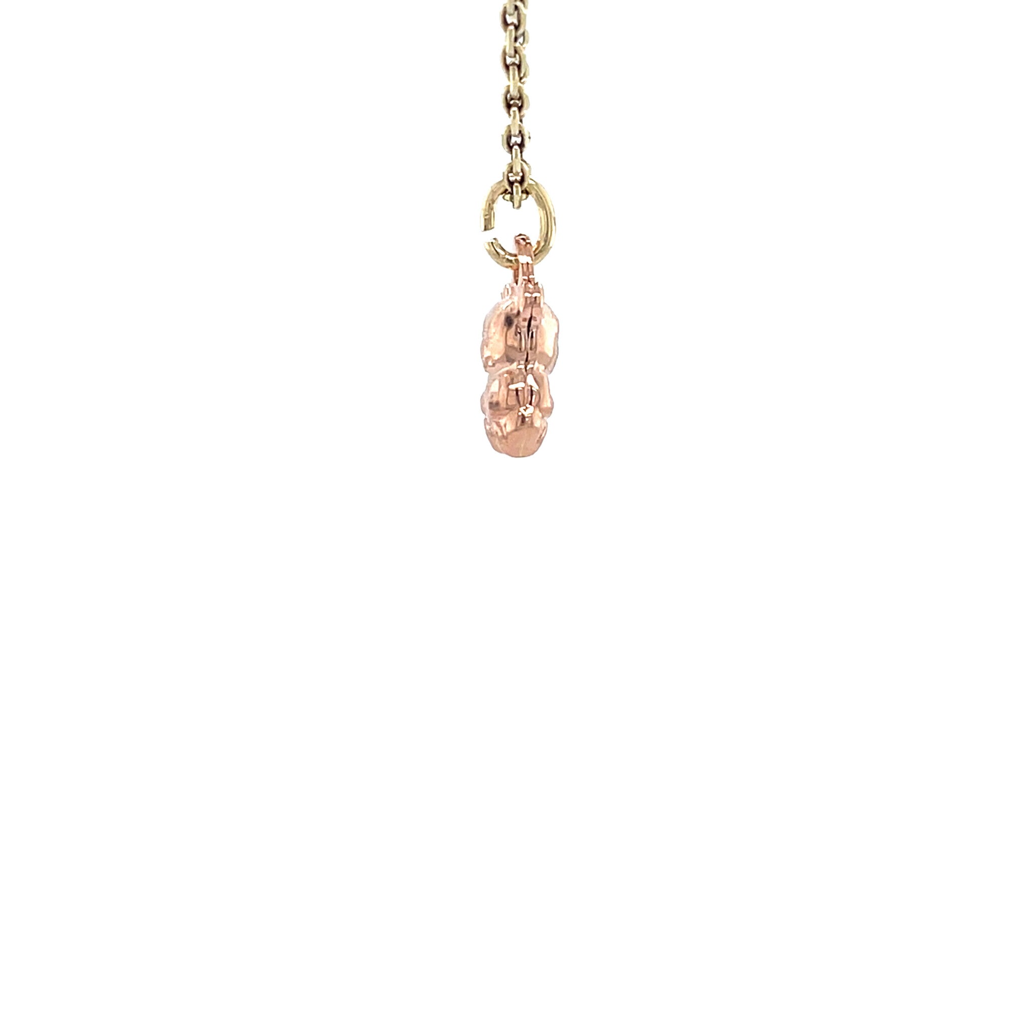 Roségouden vintage beer hanger 14 krt