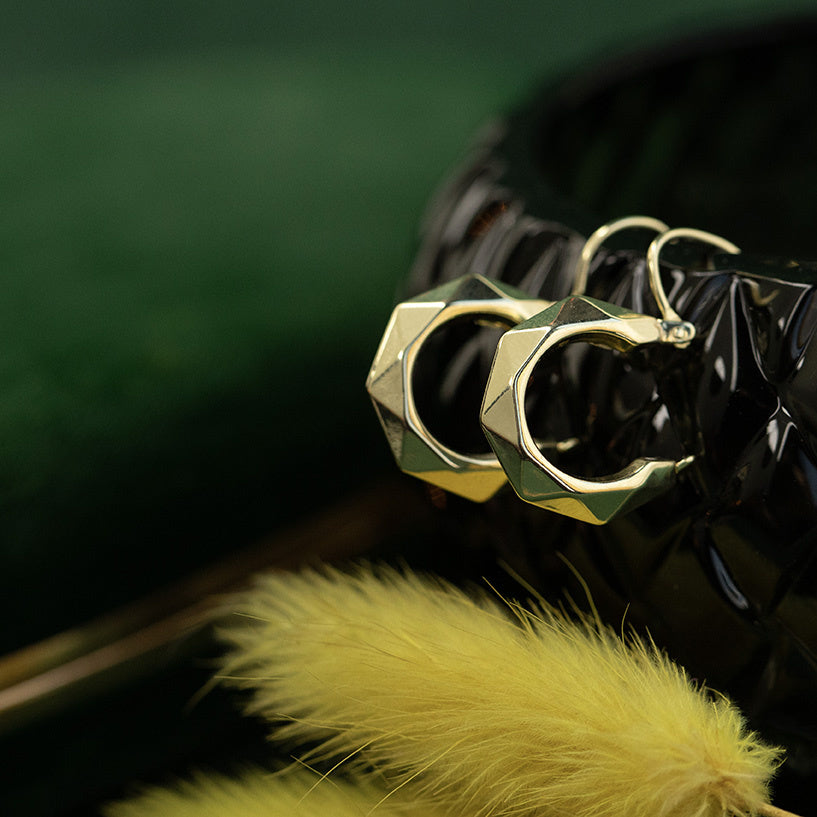 Gouden vissers oorbellen 14 krt