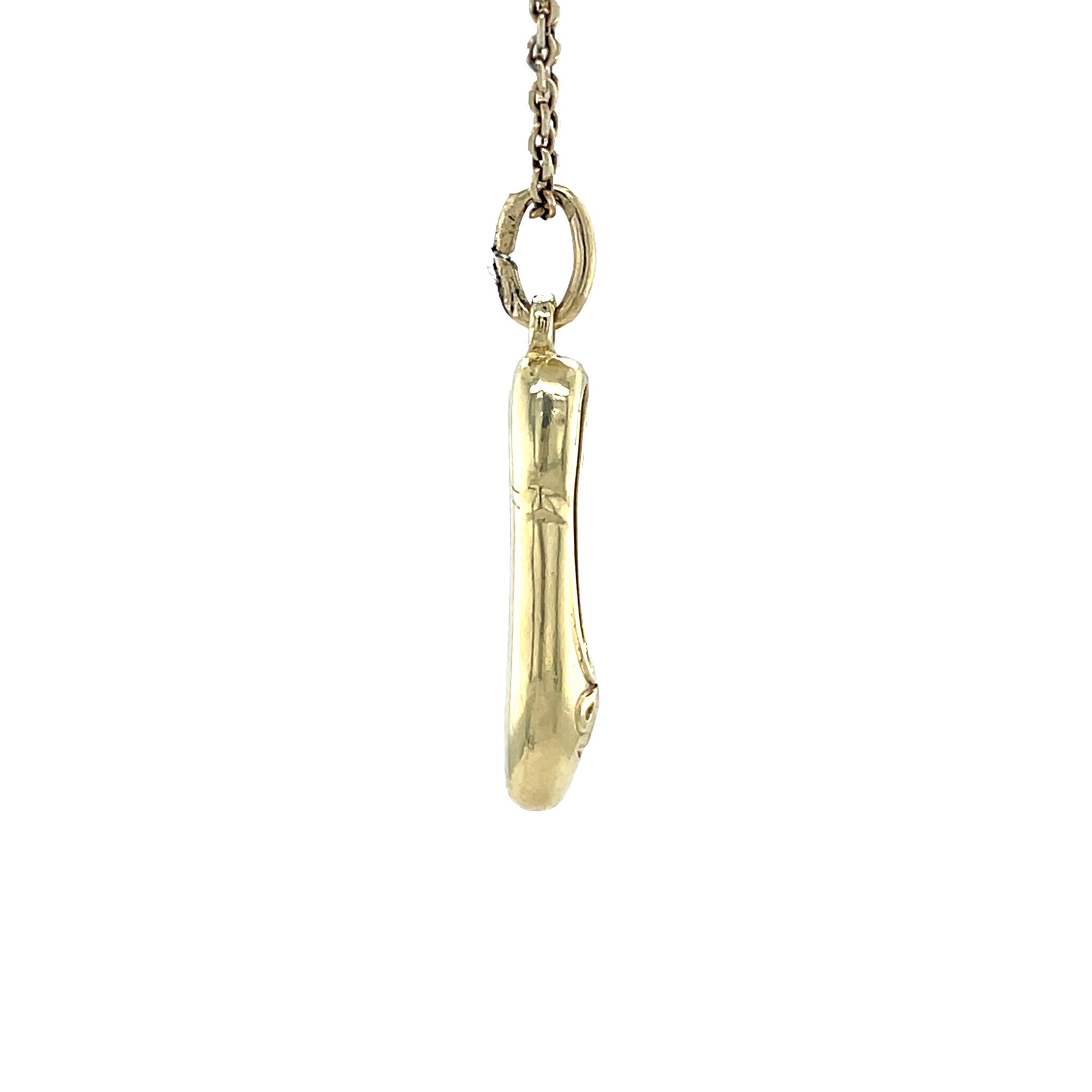 Gouden vintage balletschoen hanger 14 krt