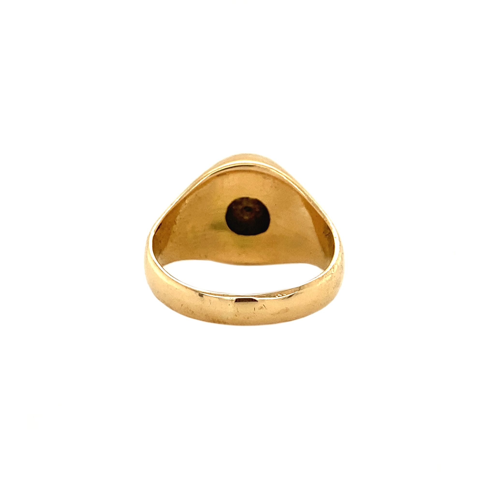 Gold ring with diamond and enamel 14 krt