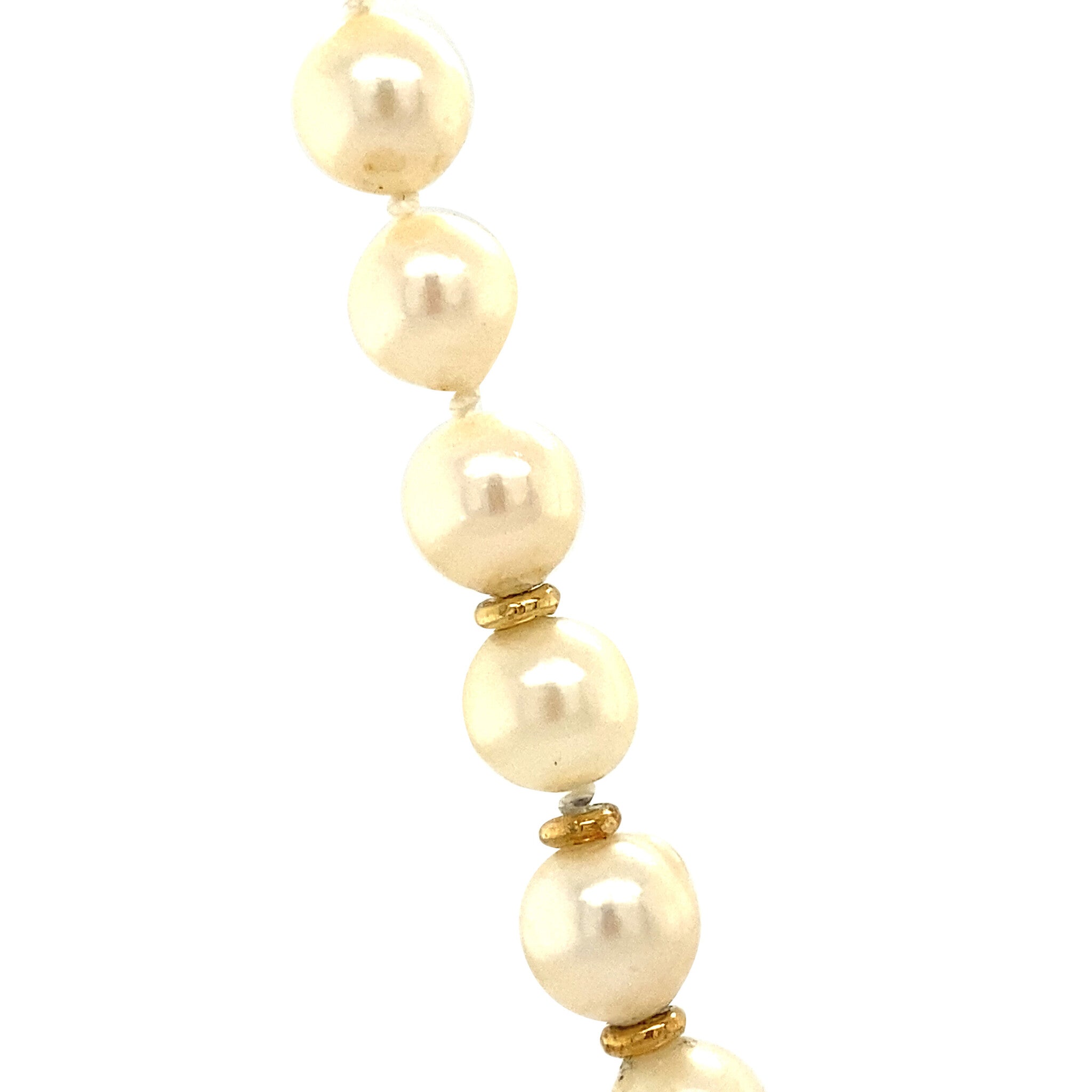 Parel collier met gouden sluiting 14 krt
