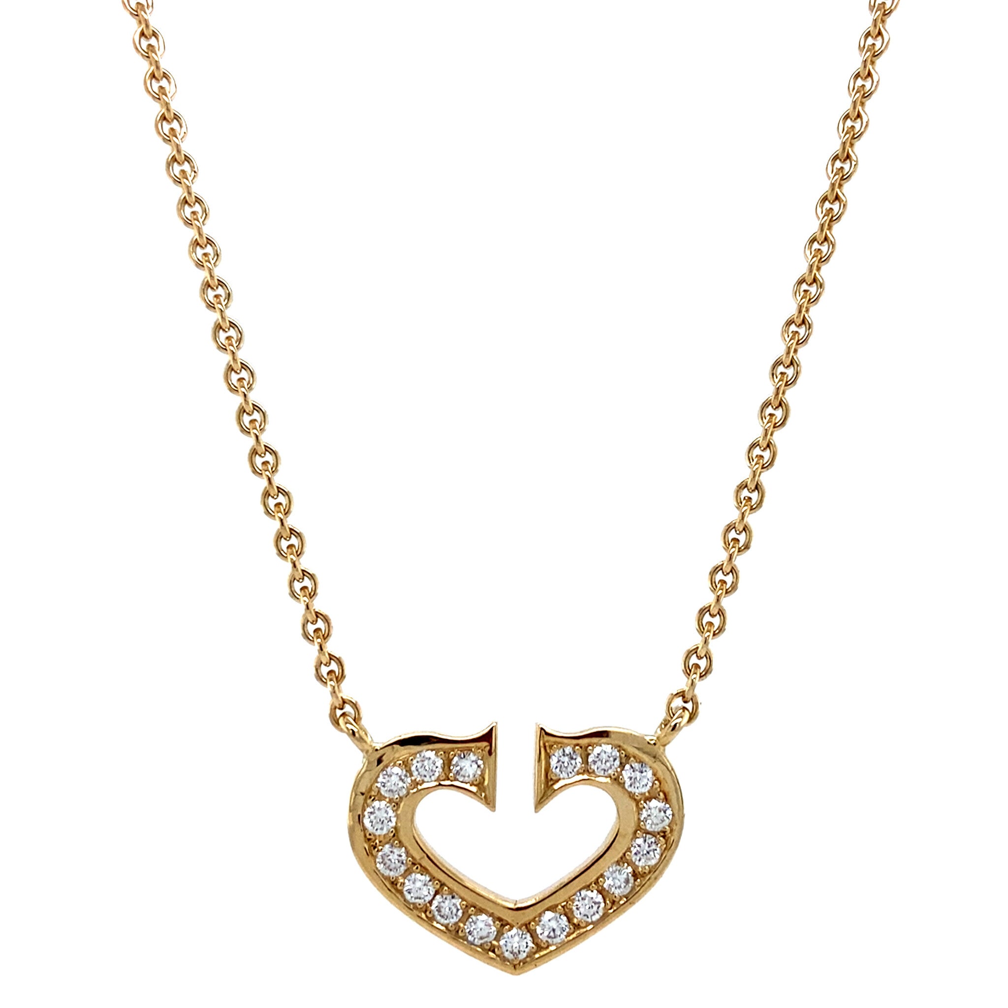 Gouden collier met diamant hanger 14 krt