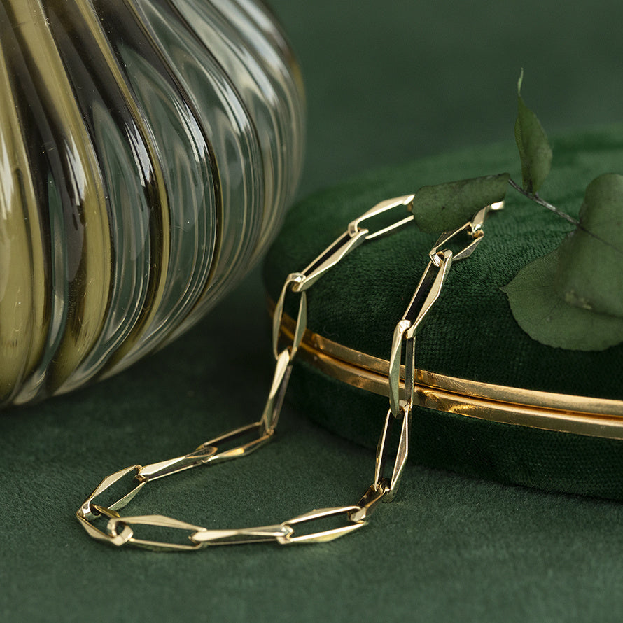 Gouden vintage closed forever armband 14 kt